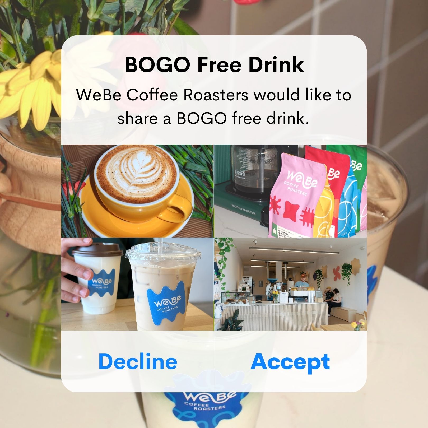 WeBe Coffee Roasters Facebook ad