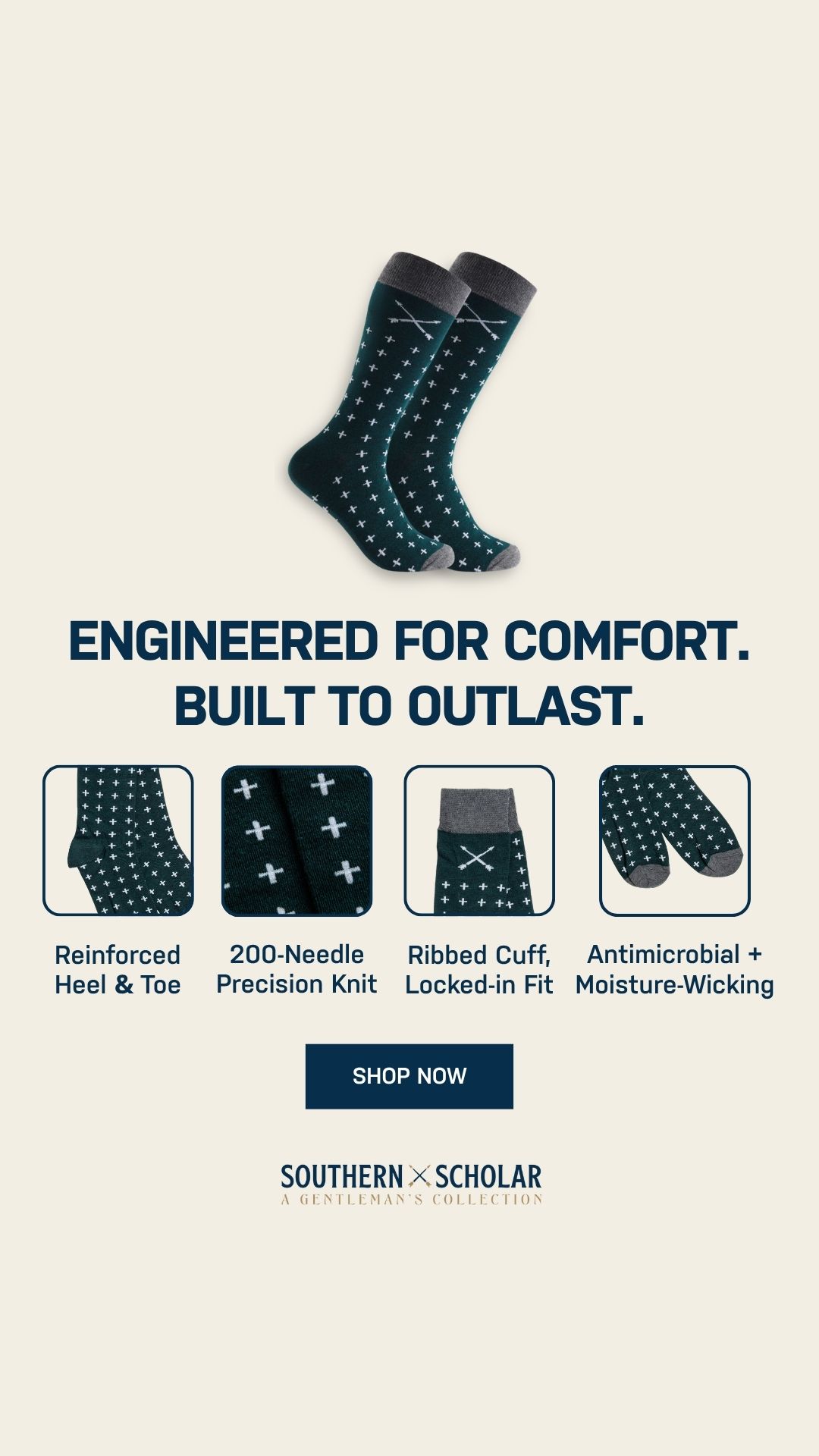 Southern Scholar Socks Facebook ad