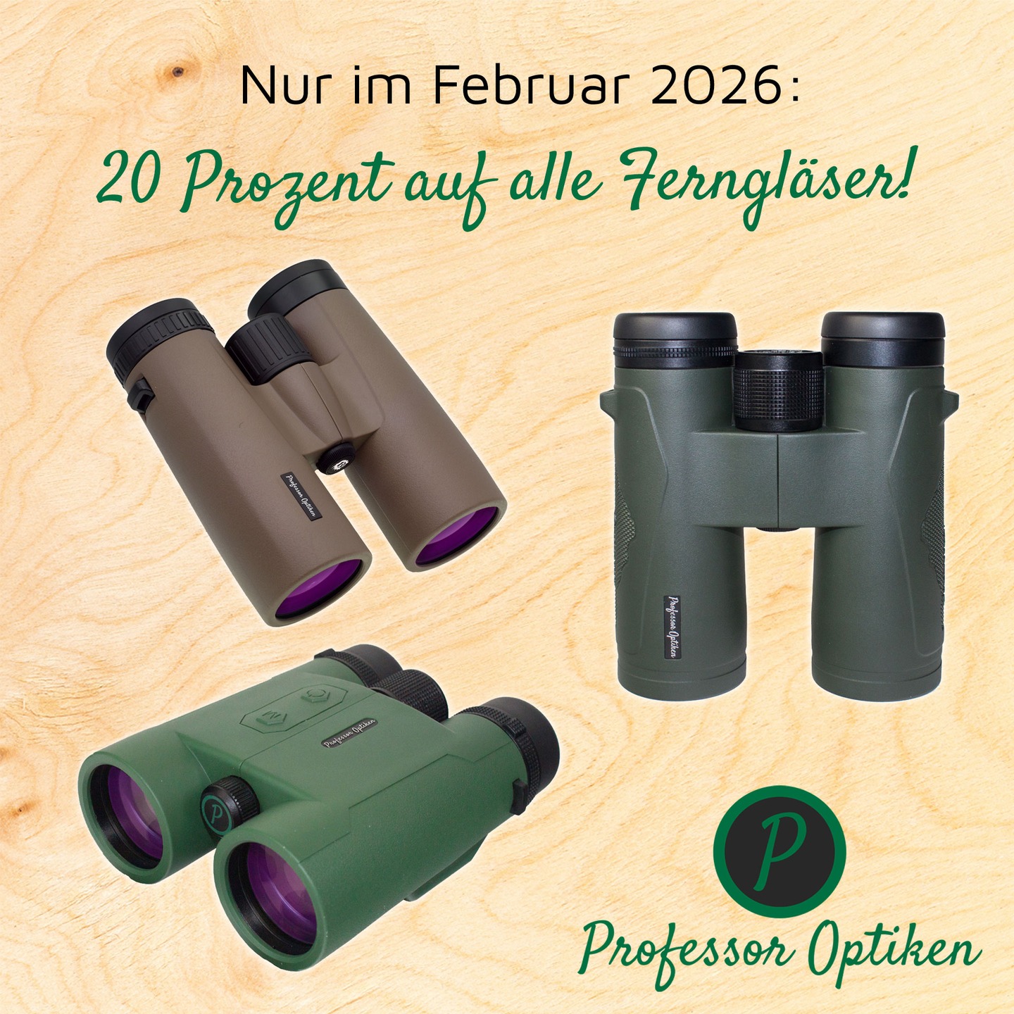 Professor Optiken GmbH Facebook ad: Ferngläser für Jagd & Outdoor | 10 Jahre Garantie |…