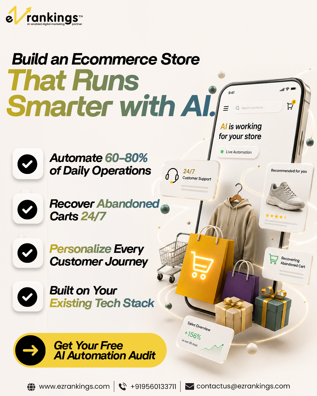 EZ Rankings Facebook ad: Unlock Smarter Ecommerce with AI Automation