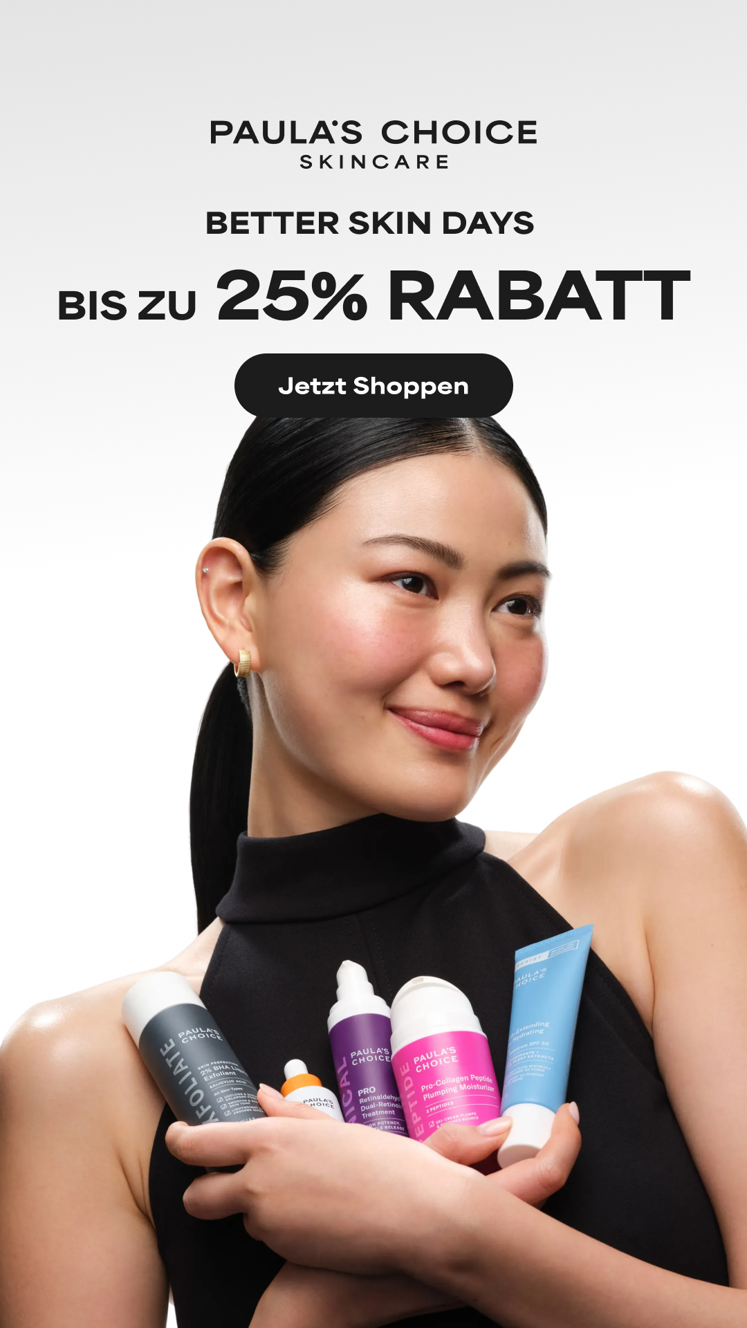 Paula's Choice Facebook ad: BIS ZU 25 % RABATT