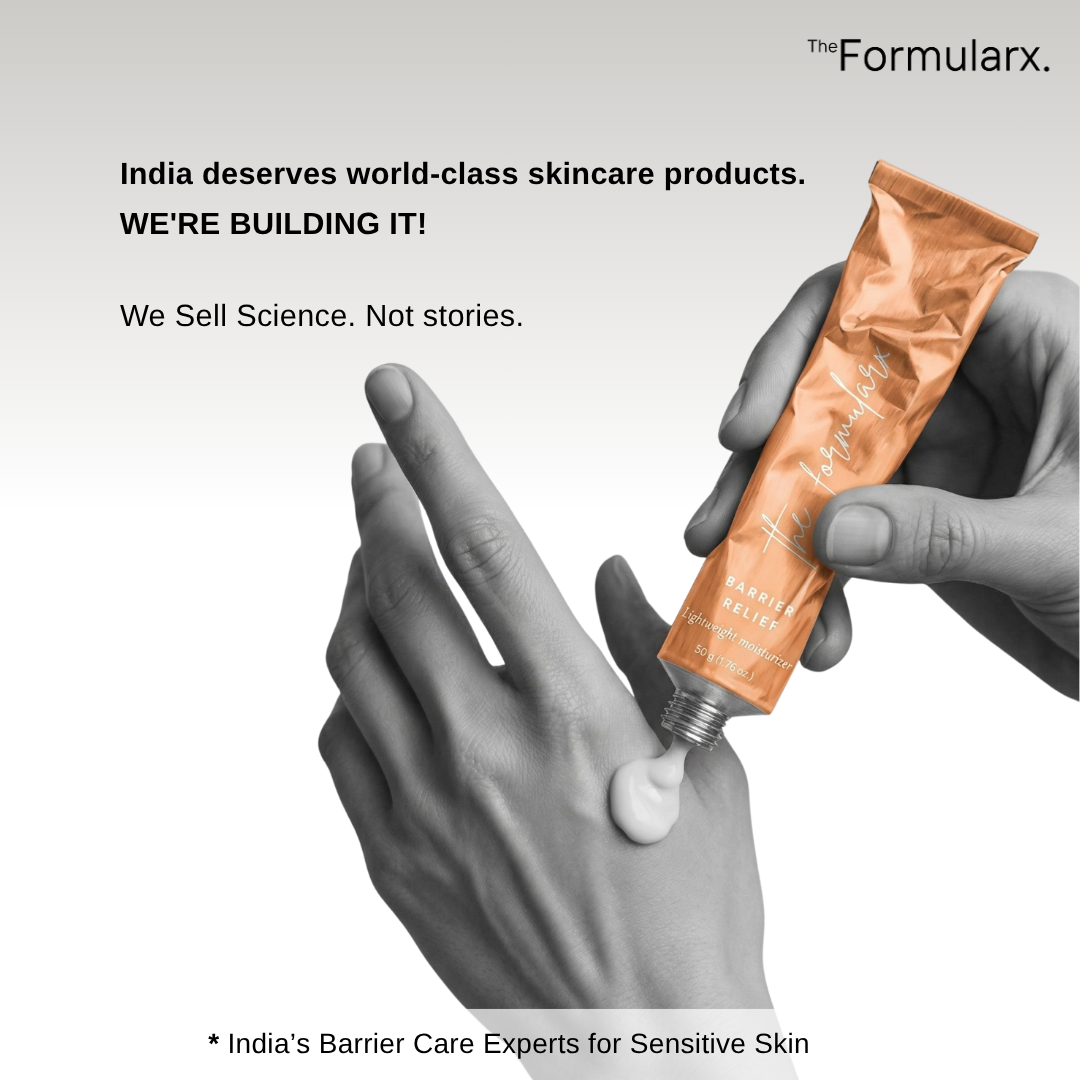 The Formularx Facebook ad: Heal Sensitive Skin with 6 Lakh+ Fans