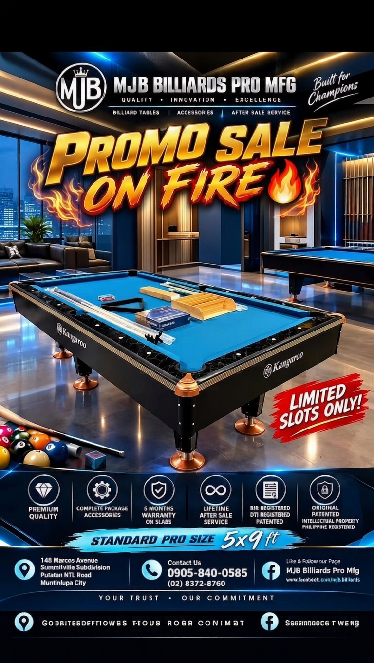 MJB Billiards,Imports Customs,Kangaroo Billiard Table Distr. Facebook ad: BUY NOW. PLAY SOON. SAVE BIG., PROFESSIONAL BILLIARD…