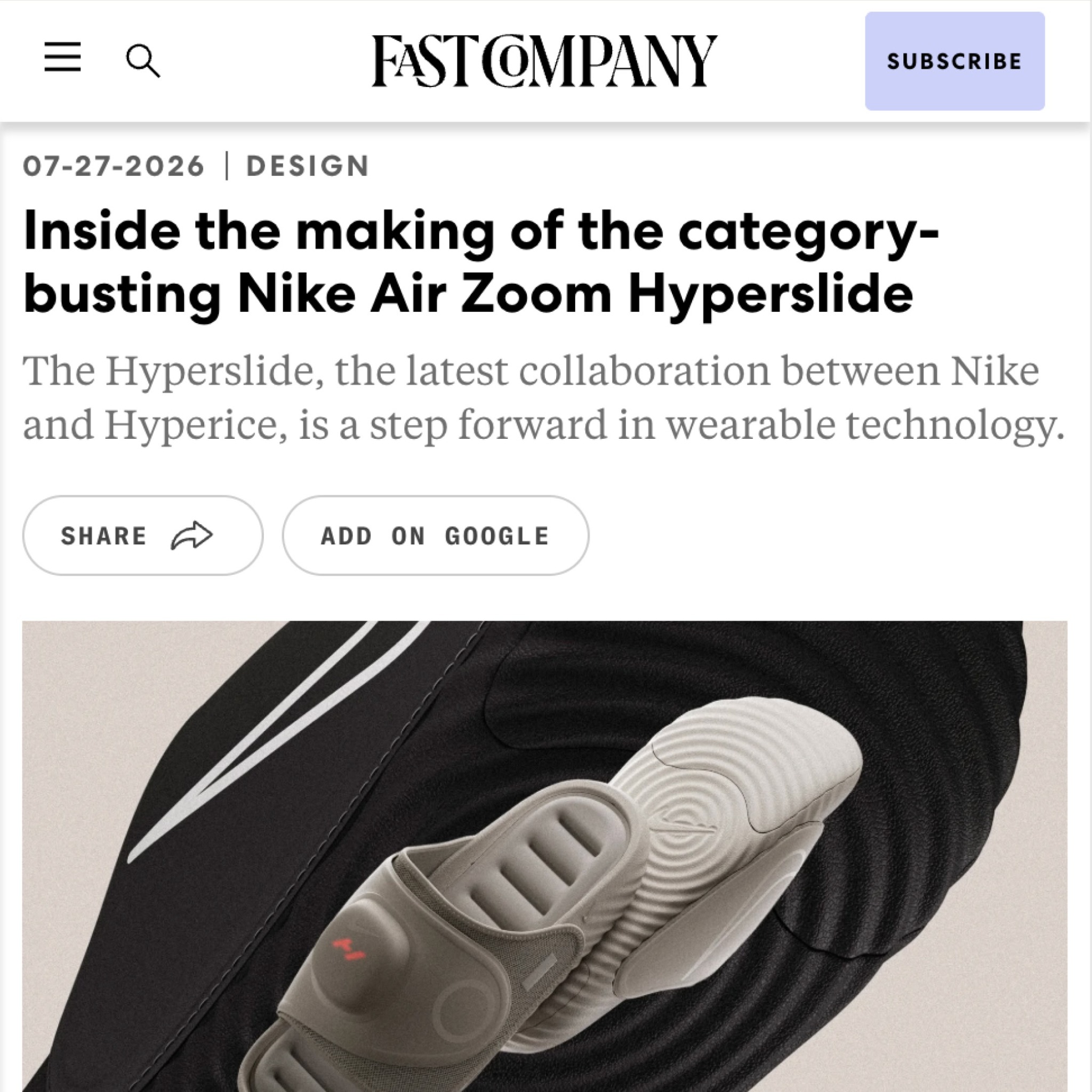 Hyperice Facebook ad