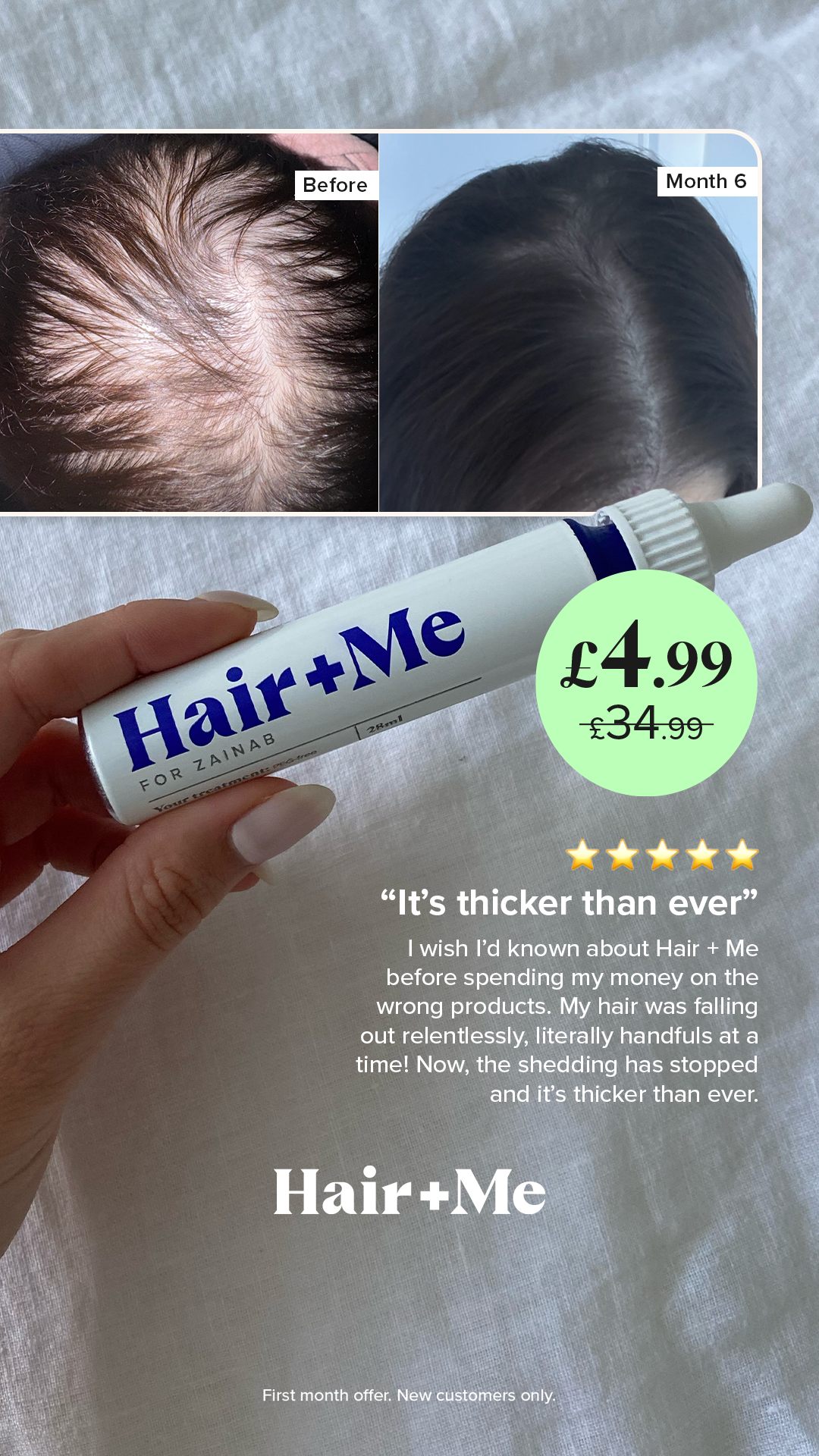 Hair + Me Facebook ad