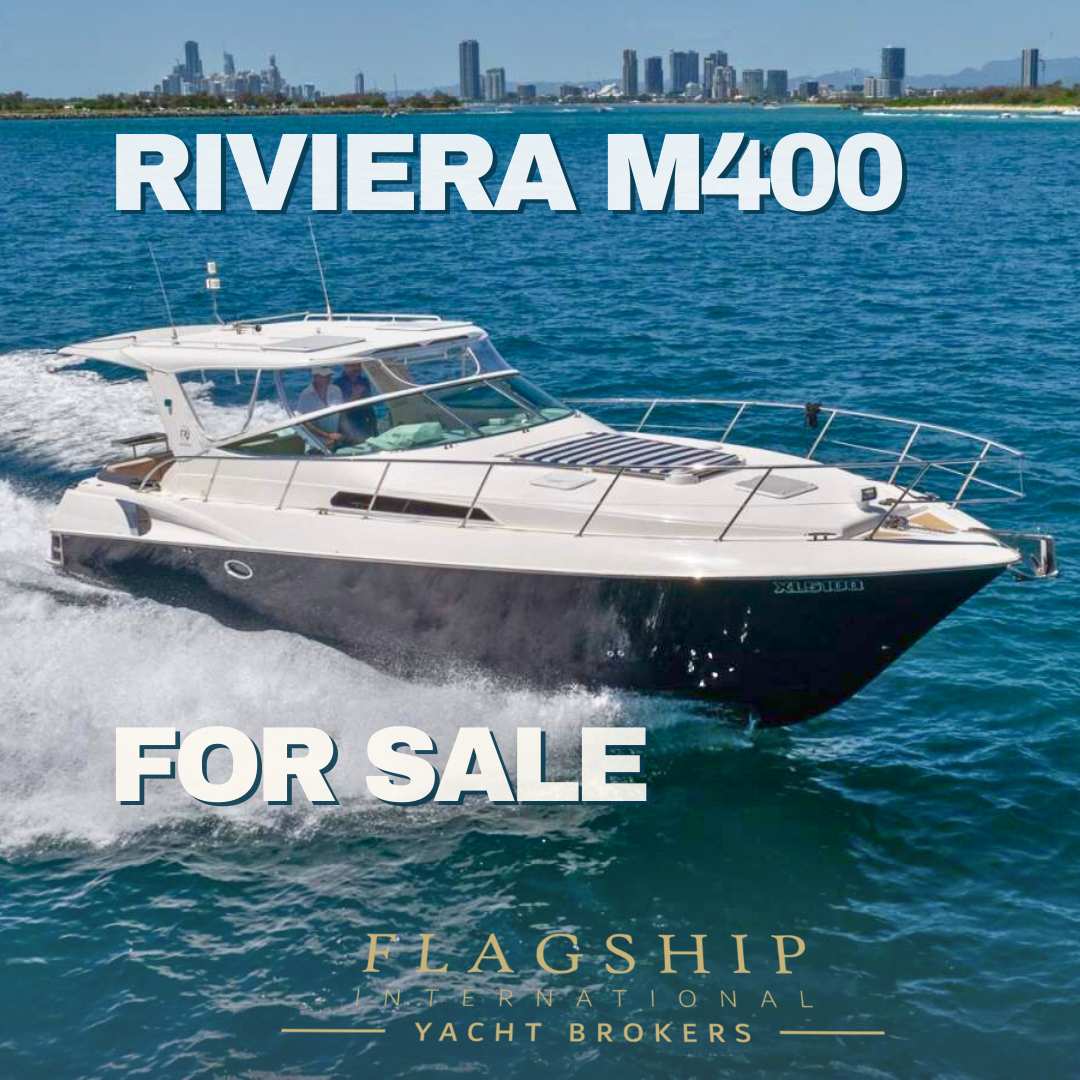 Flagship International Yacht Brokers Facebook ad: Riviera M400 Sports Cruiser | For Sale