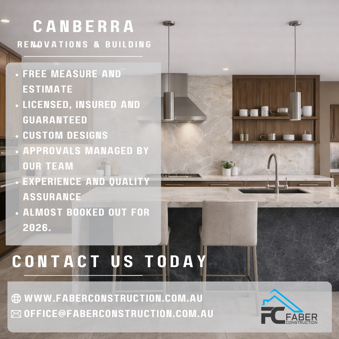 Faber Construction Facebook ad: Canberra’s Most In-Demand Renovation Company