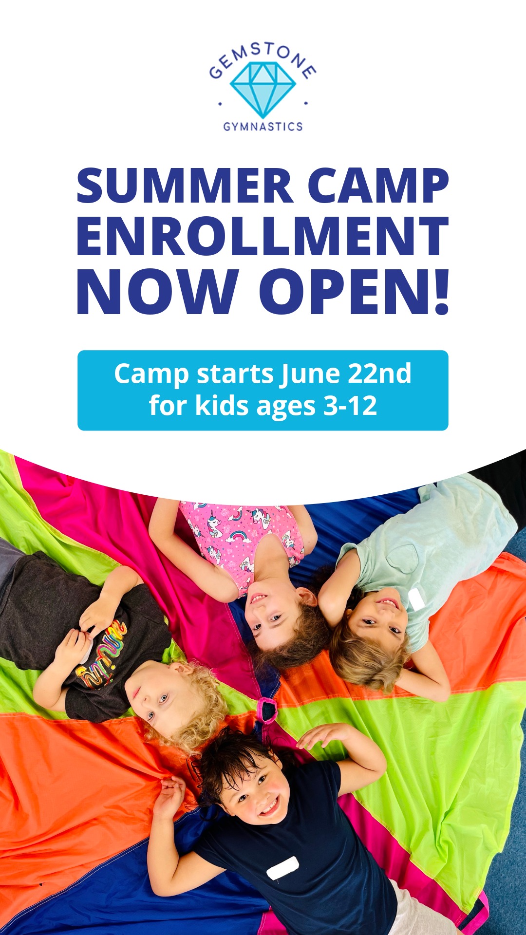 Gemstone Gymnastics Facebook ad from Apr 21, 2026