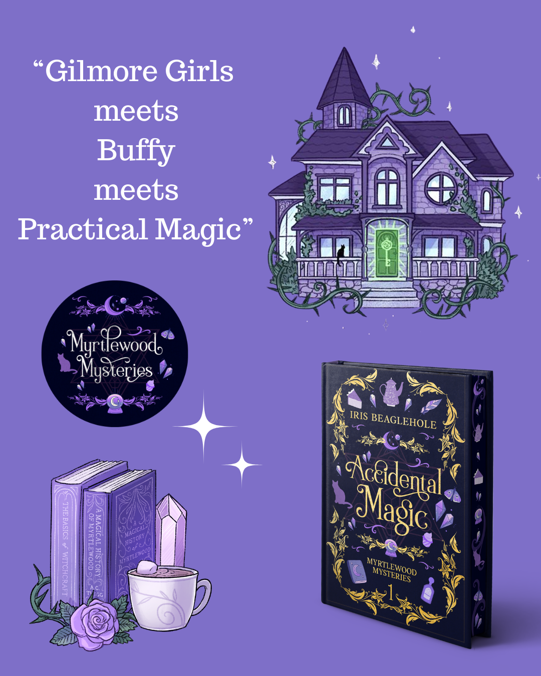 Iris Beaglehole - witchy mystery books Facebook ad