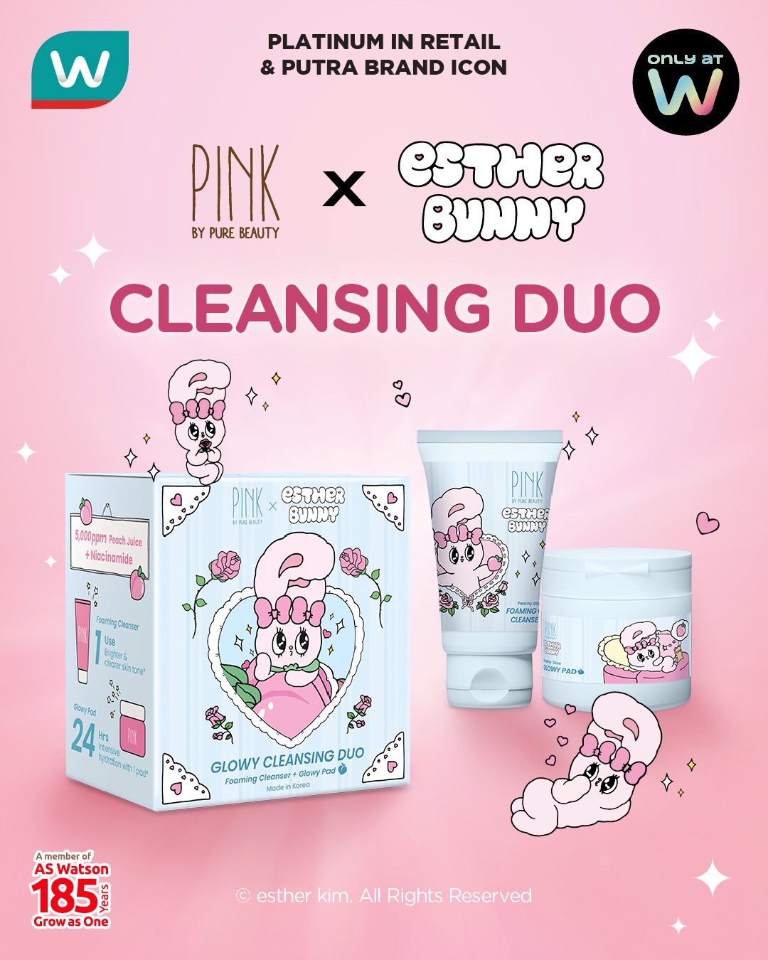 Pure Beauty Korean Skincare Facebook ad: Something cute just landed at Watsons
