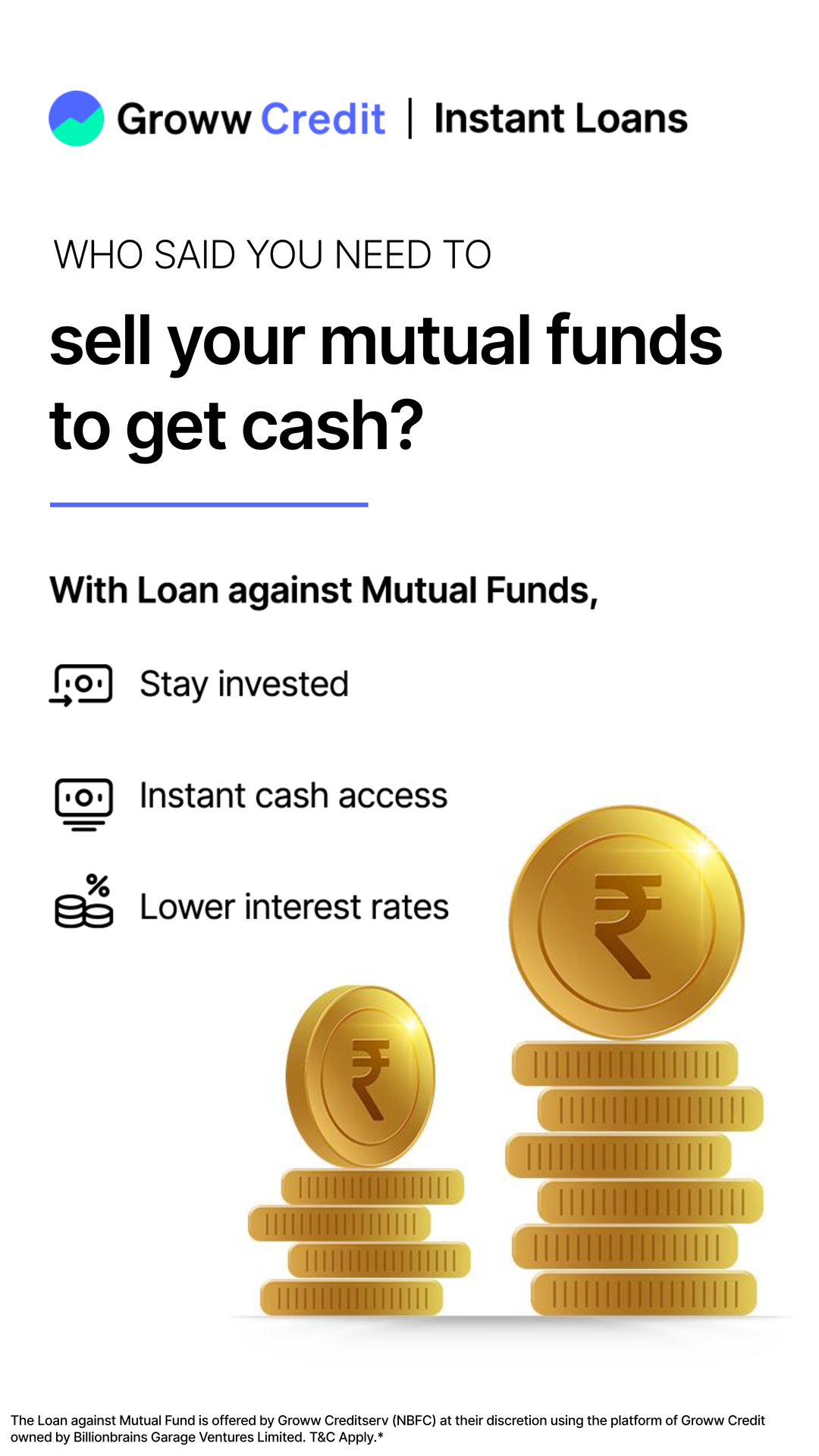 Groww Credit  Facebook ad