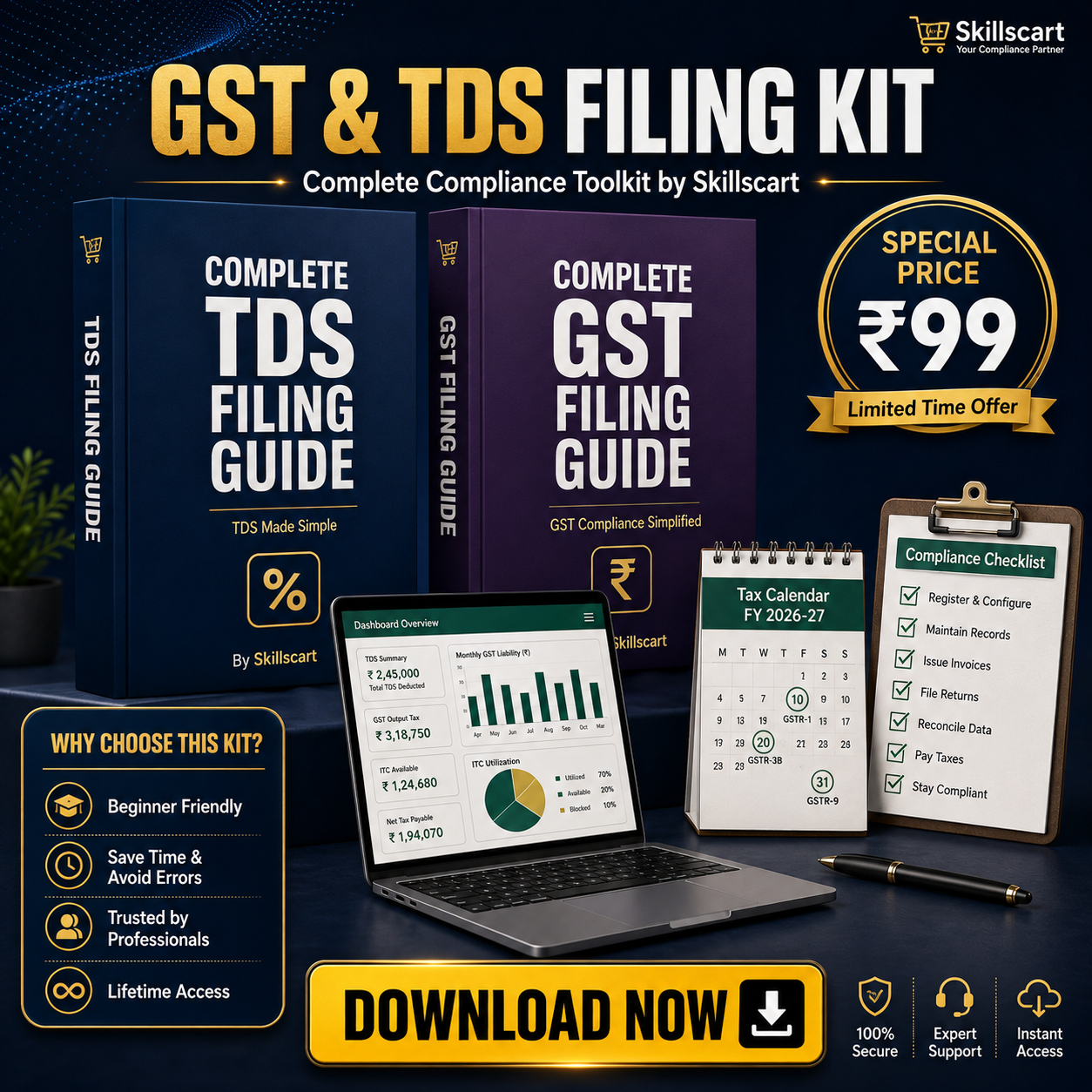 Skills Cart Facebook ad: 9 Resources, Sirf ₹99 Mein