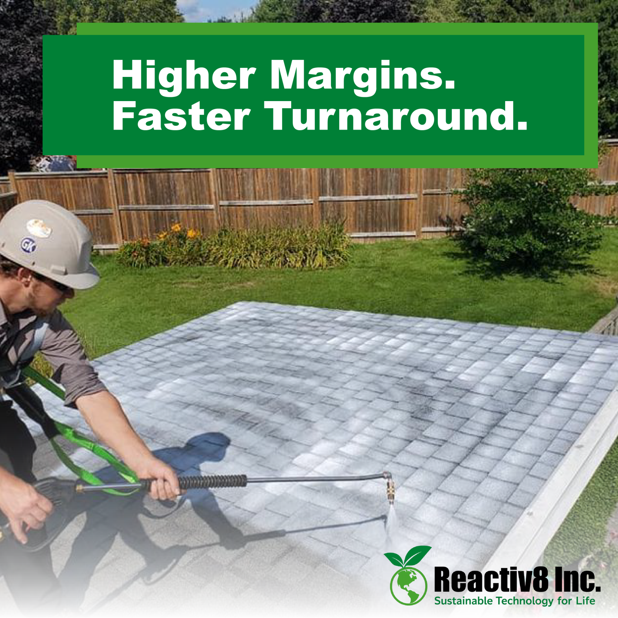 Reactiv8 Inc. Facebook ad: DFW roofing contractors: add a high‑margin service your…