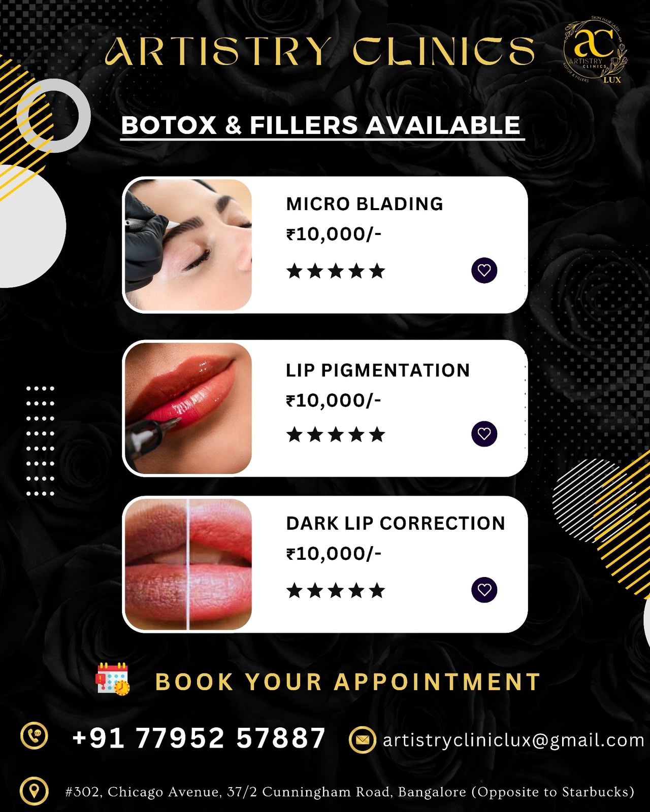 Artistry Clinics lux Facebook ad