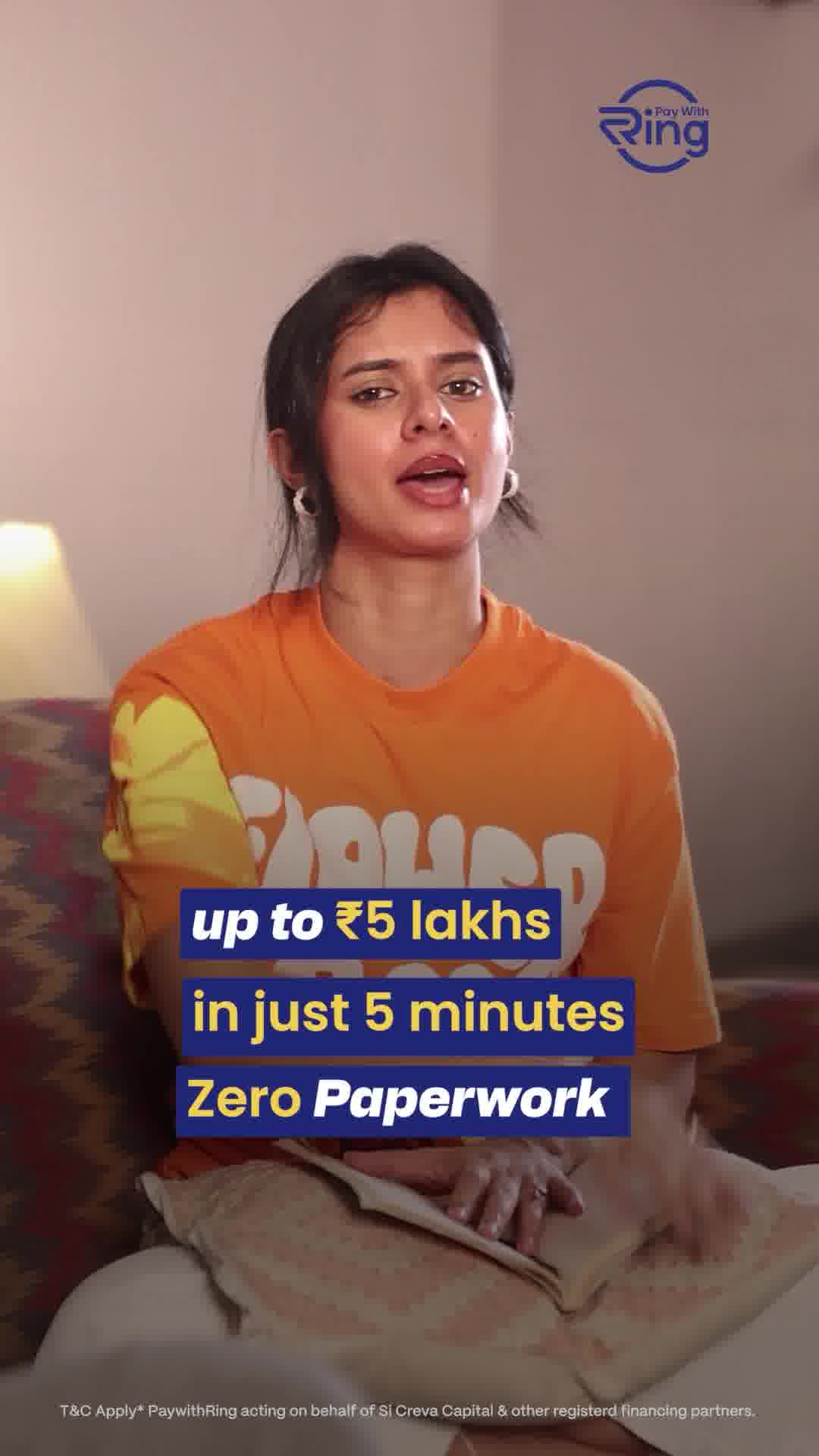 Ring Facebook ad: Get up to ₹5 Lakhs in Just 5 Minutes