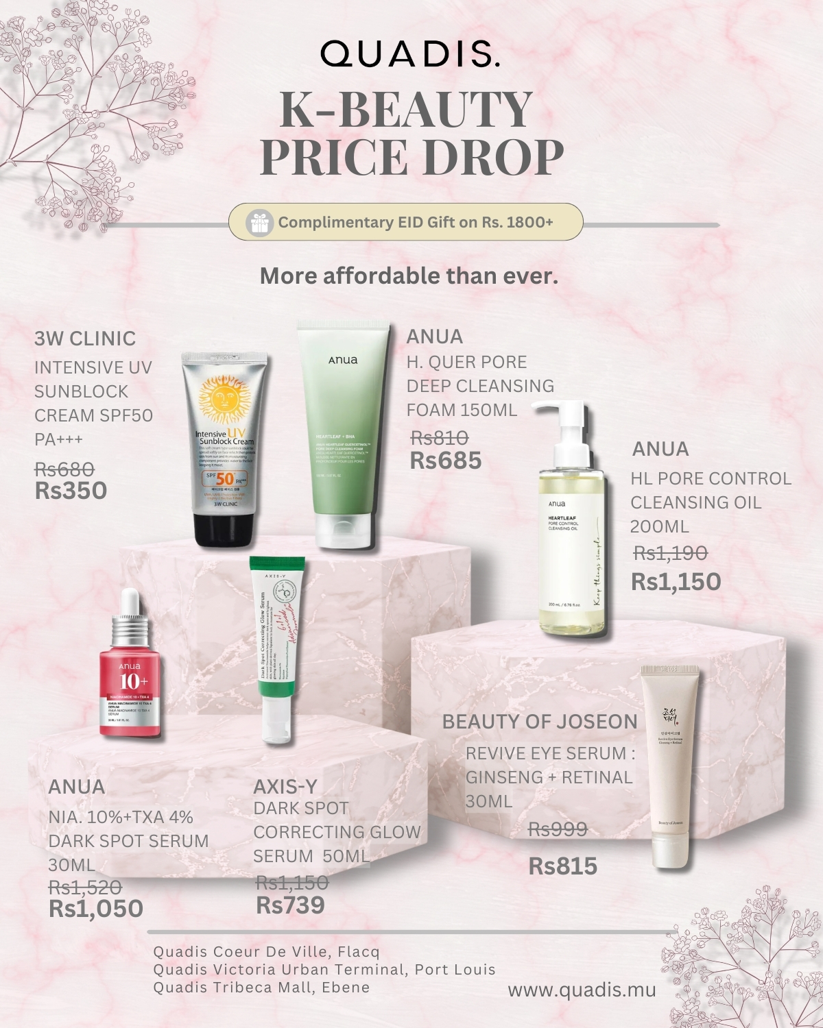 Quadis I Foodies & Goodies Facebook ad: The glow just became more affordable.