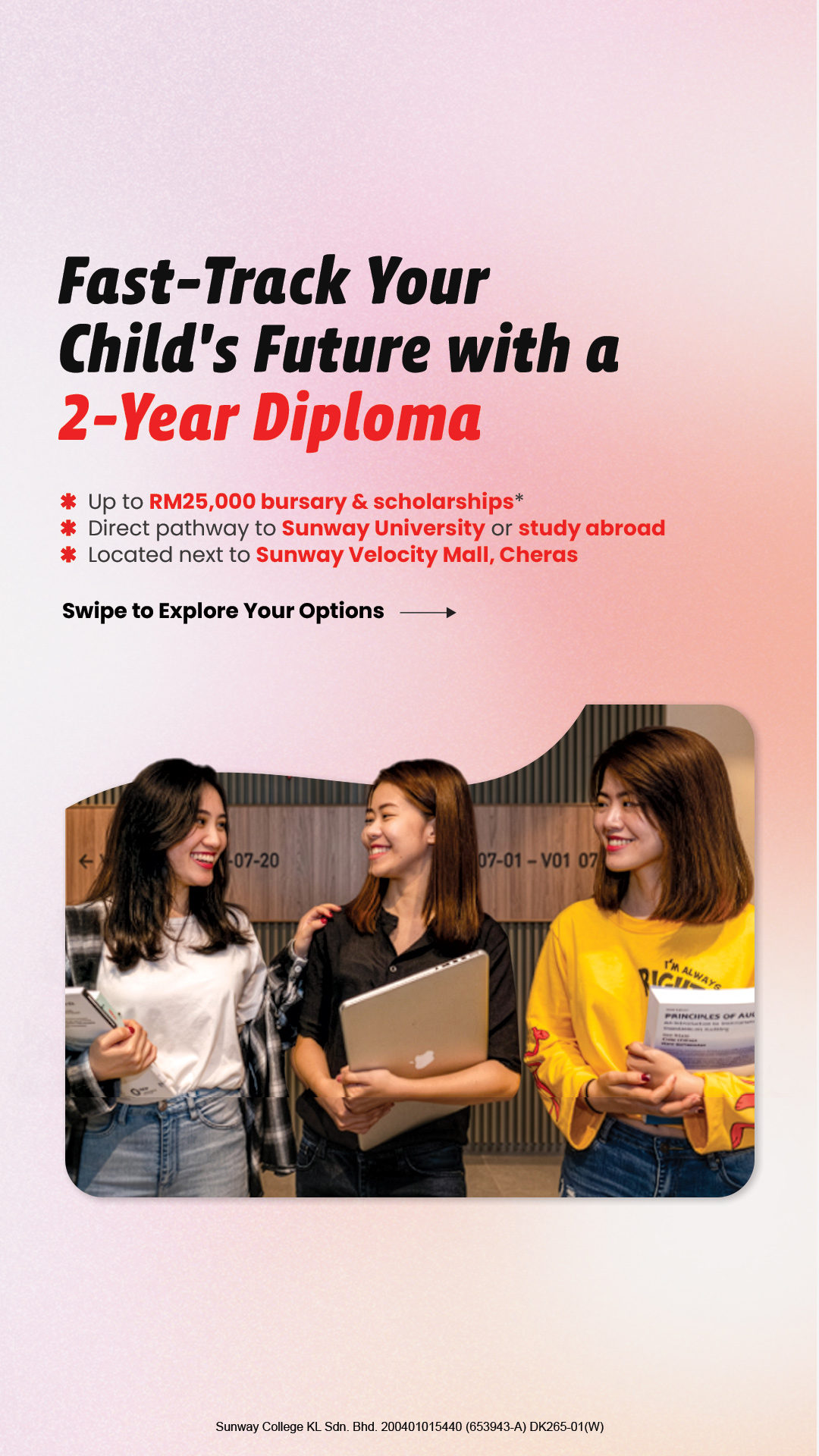 Sunway College Velocity Facebook ad