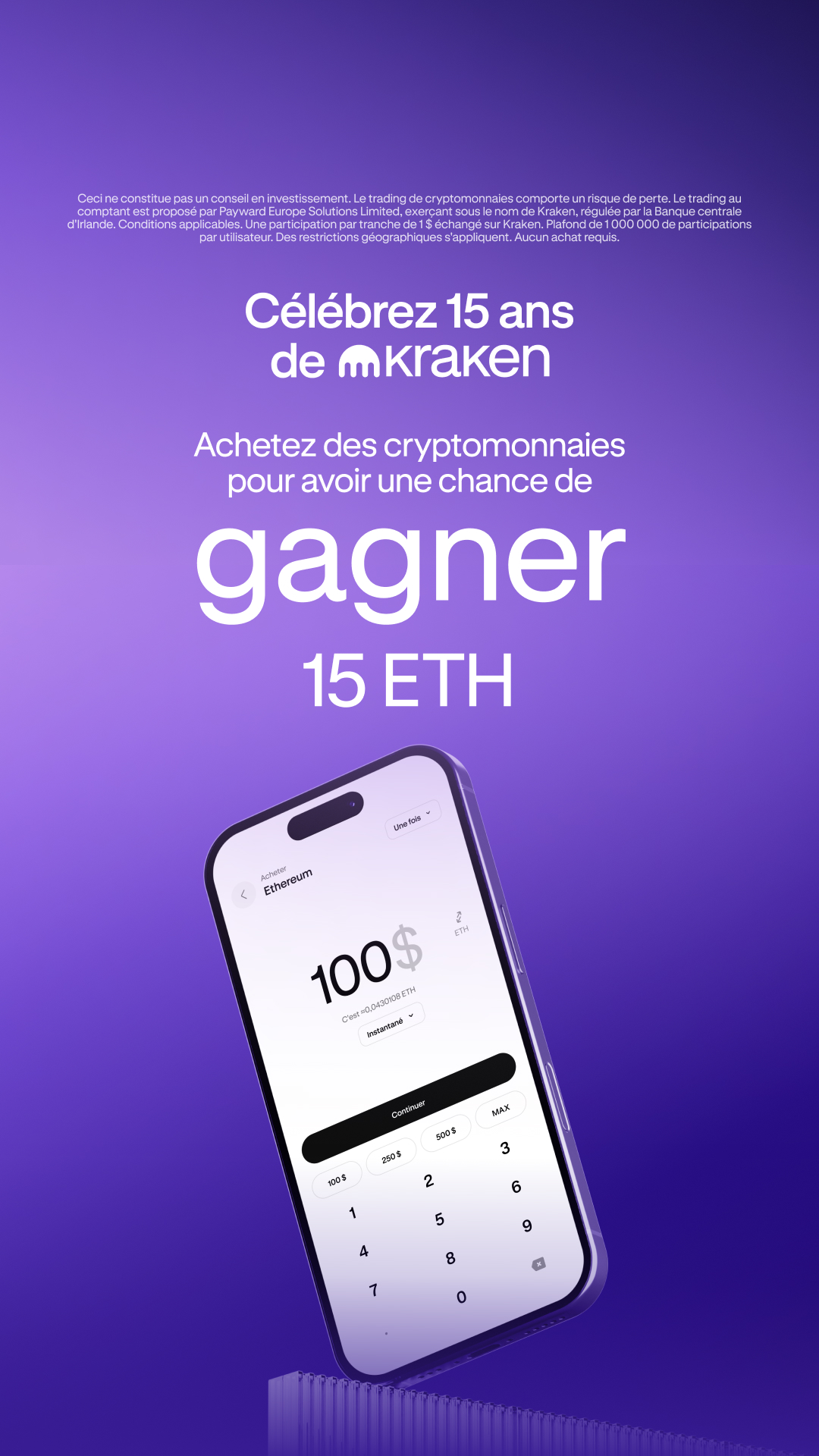 Kraken Digital Asset Exchange Facebook ad