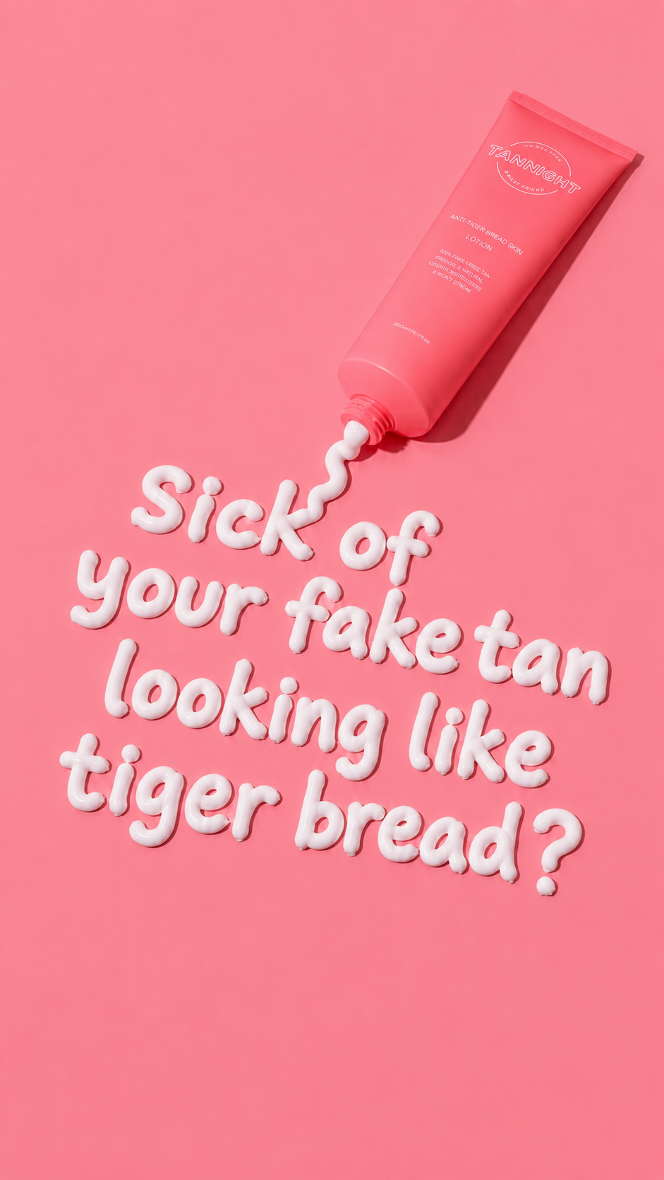 Tan Night Facebook ad: The first fake tan friendly lotion specifically formulated…