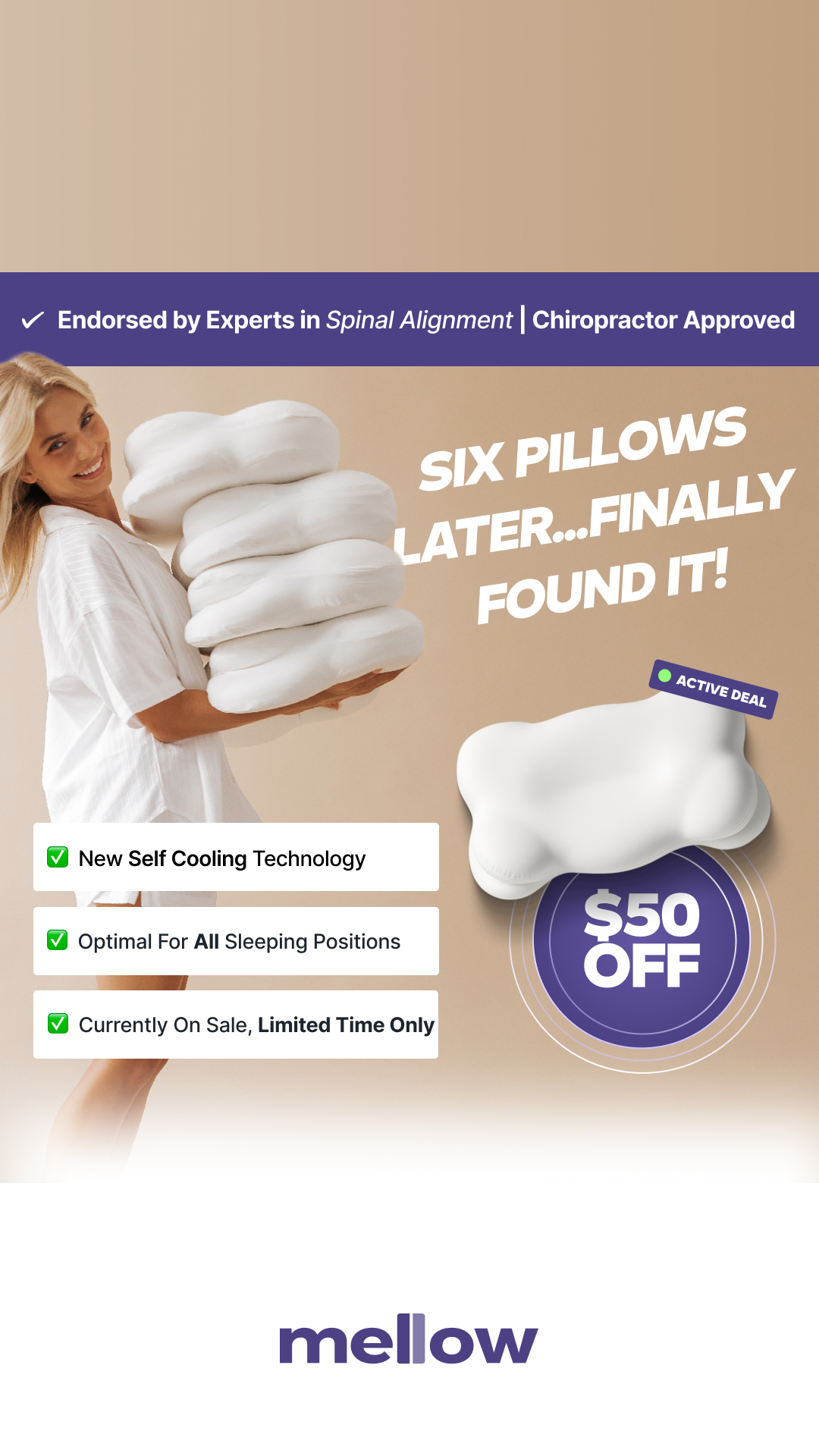 Mellow Sleep Facebook ad
