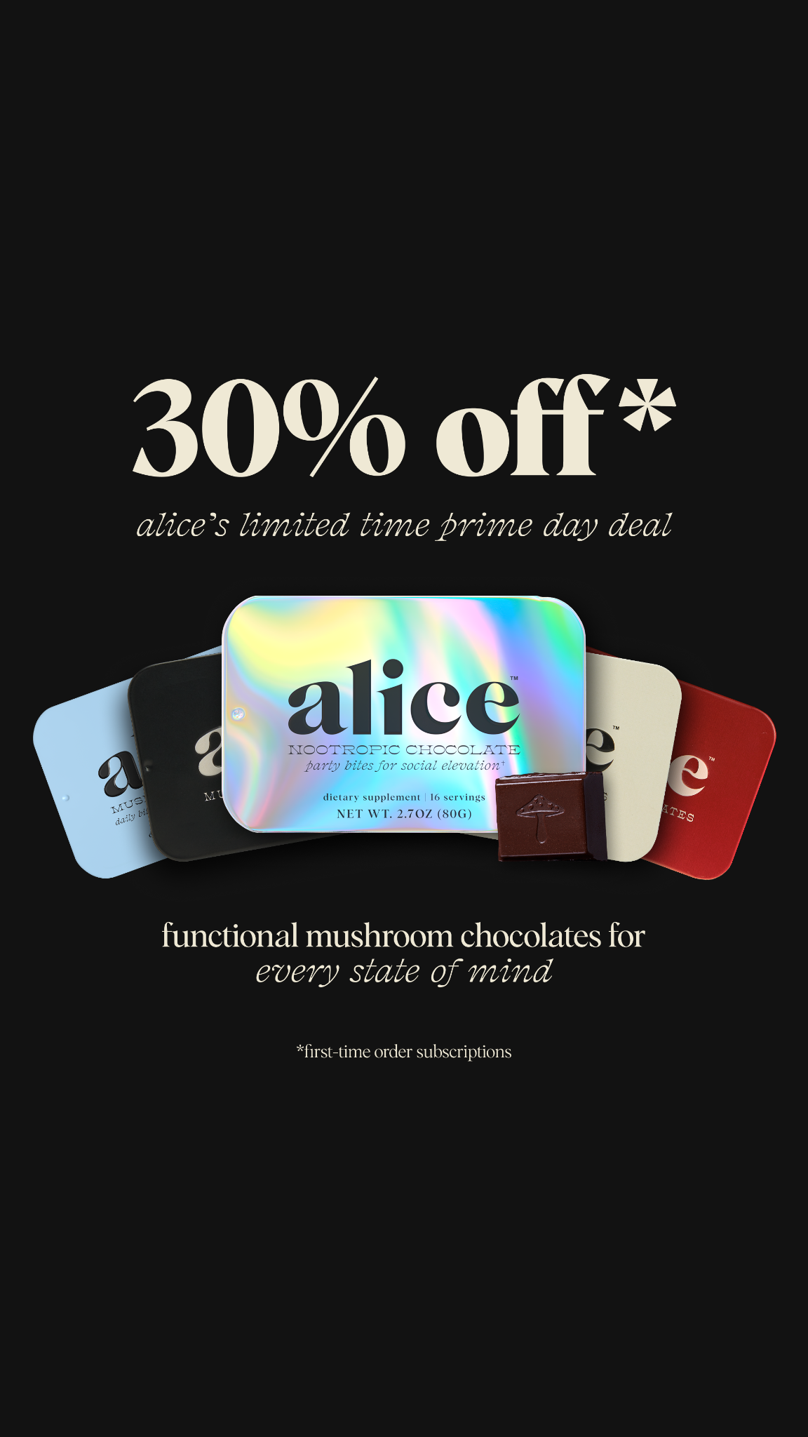 Alice Mushrooms Facebook ad