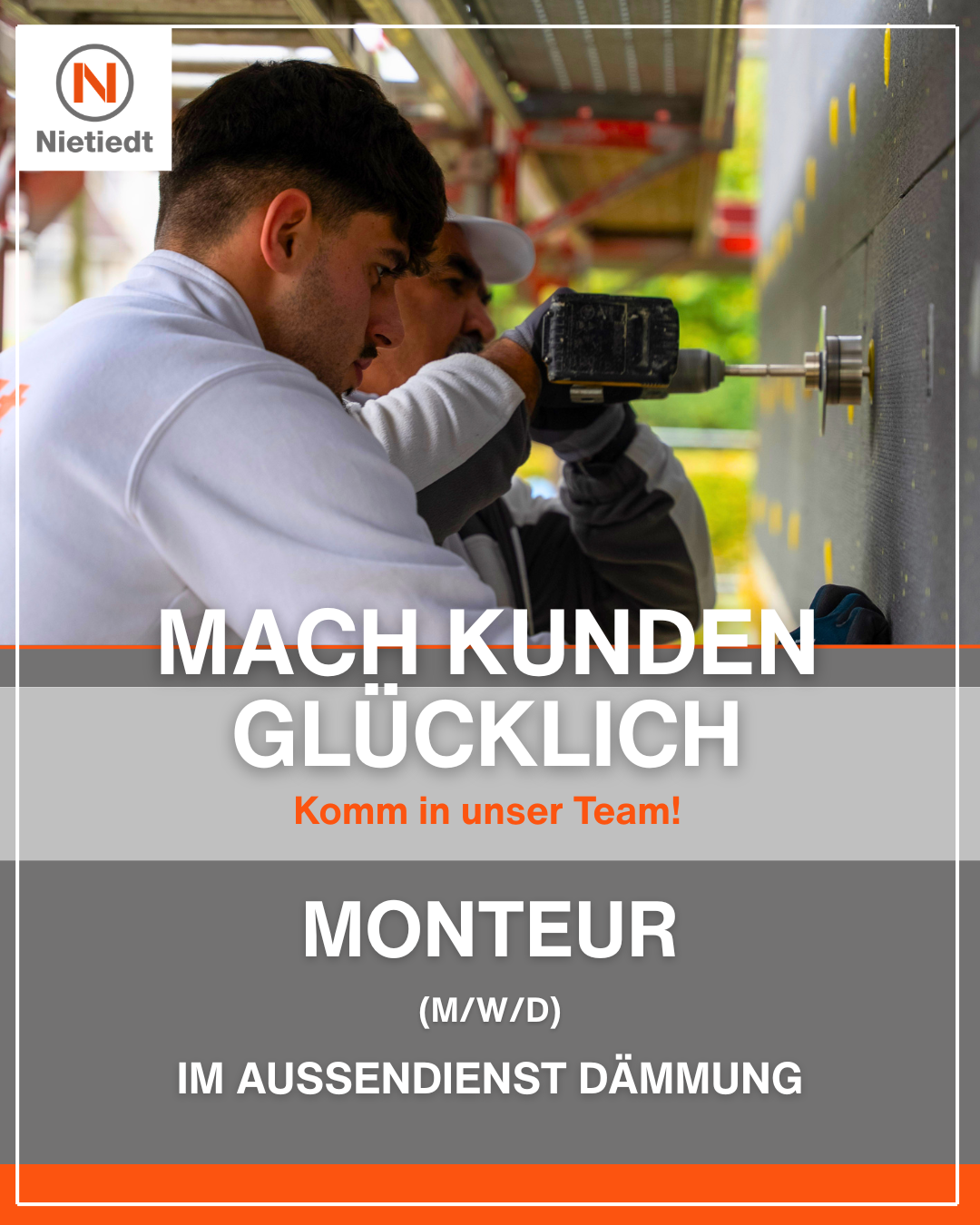 Nietiedt-Gruppe Facebook ad: Verstärke unser Team.