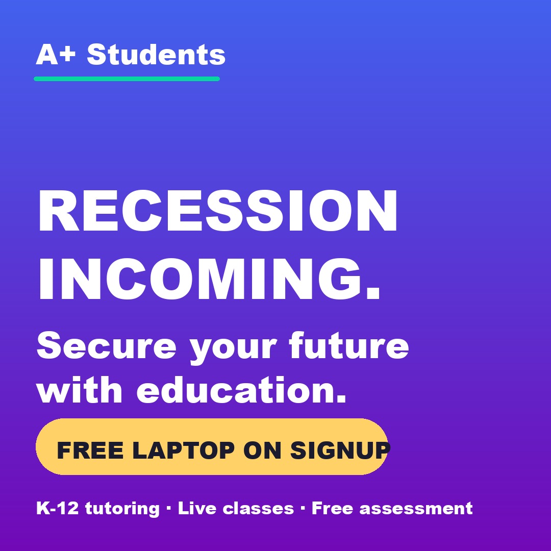 A+ Students Facebook ad