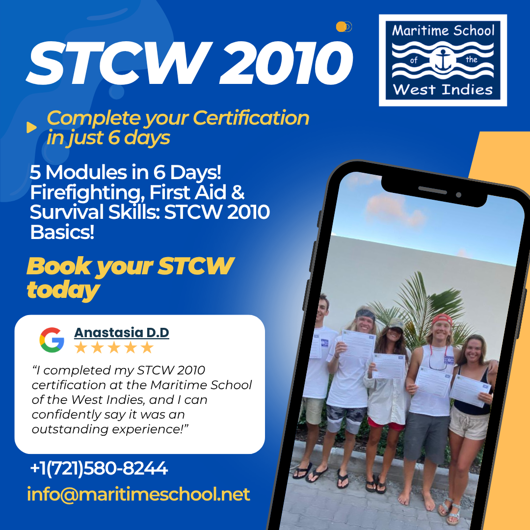 Maritime School of the West Indies Facebook ad: Six Days to Your STCW 2010 Certificate-Enroll Now!
