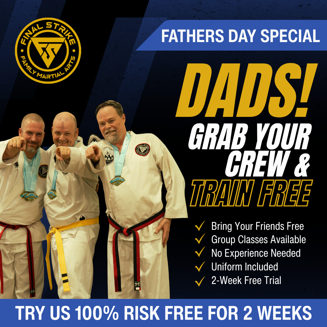 Final Strike Martial Arts Facebook ad: Free Two Week Trial Classes