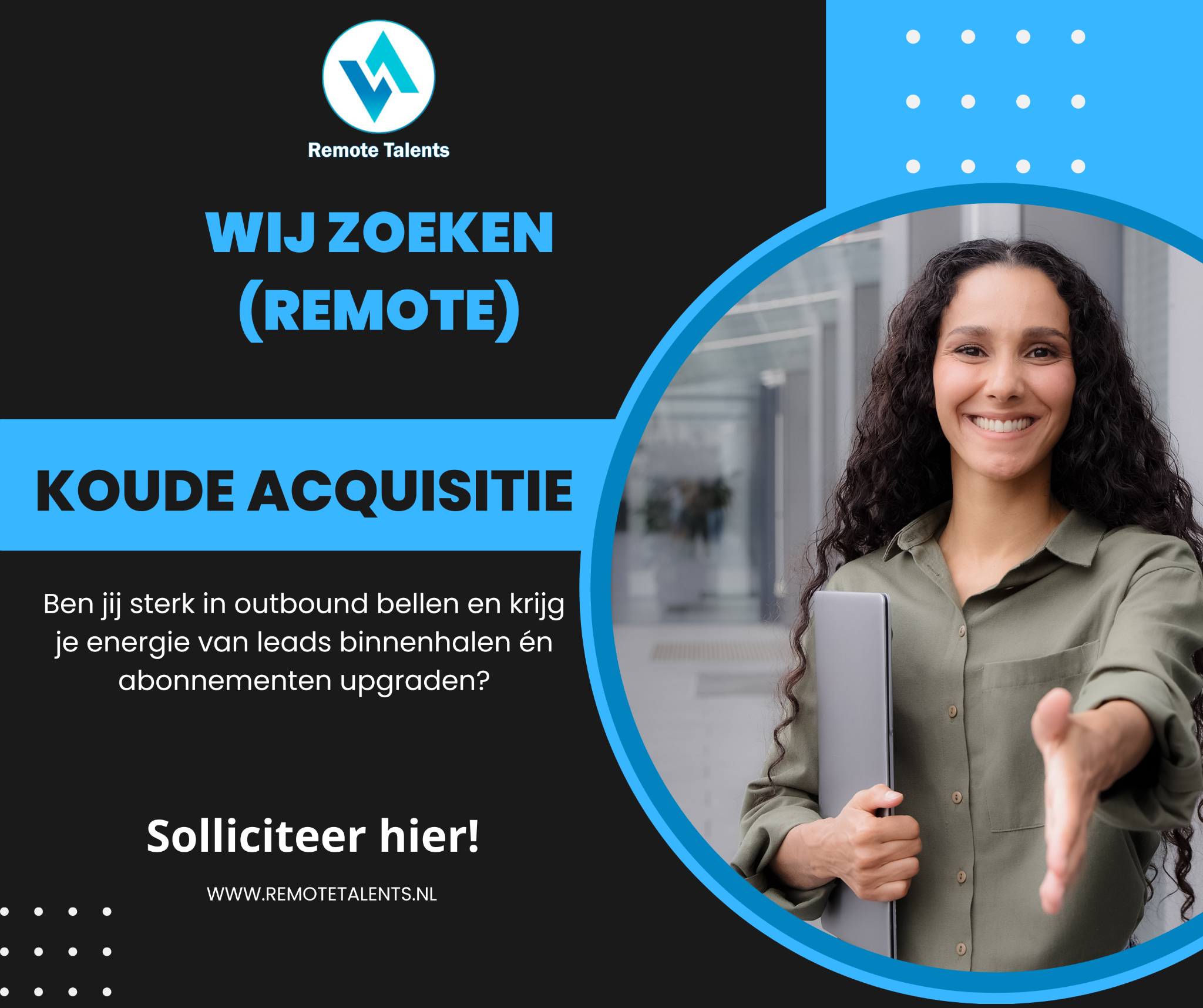 Remote Talents Facebook ad: Word Outbound Sales Caller, Targets, leads en upgrades…