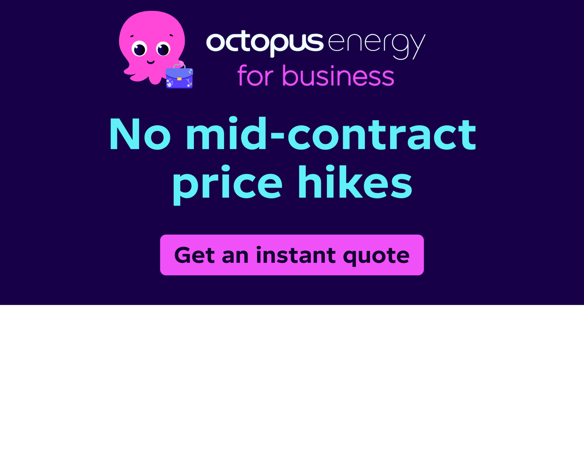 Octopus Energy for Business Facebook ad from Jul 31, 2026