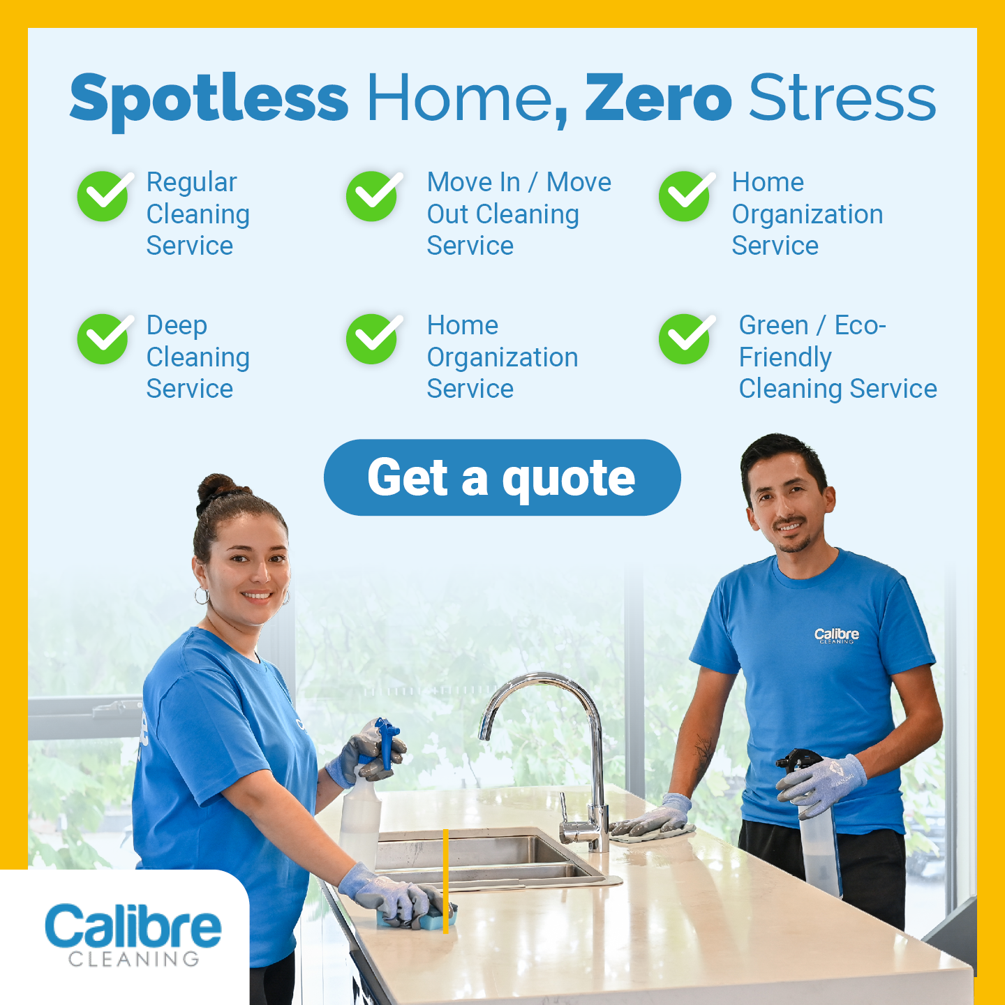 Calibre Cleaning Facebook ad