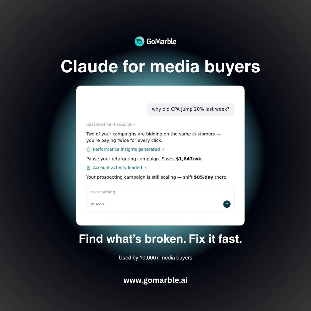 GoMarble.AI Facebook ad