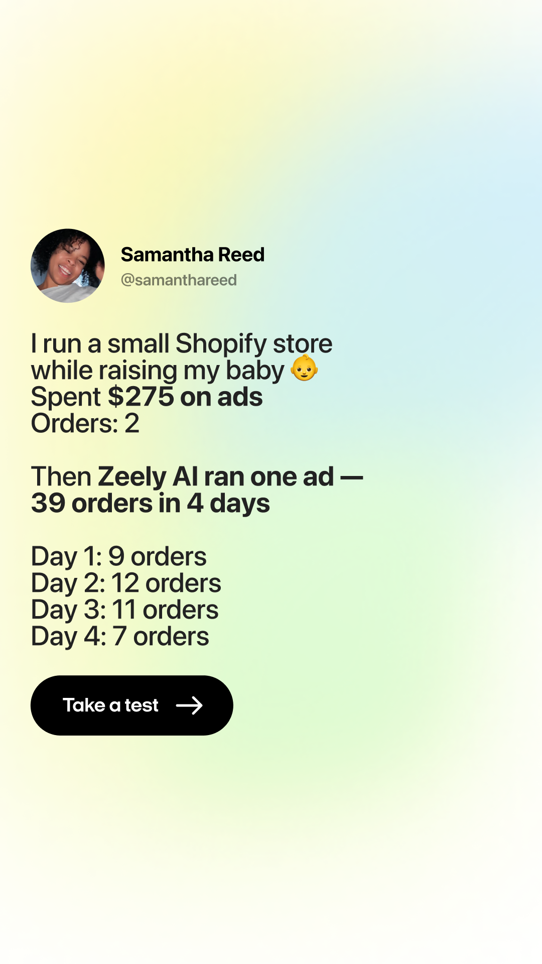 Zeely Facebook ad