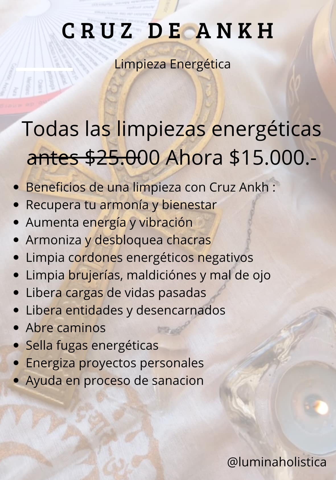 Terapias Luz Facebook ad: Terapias con Cruz Ankh