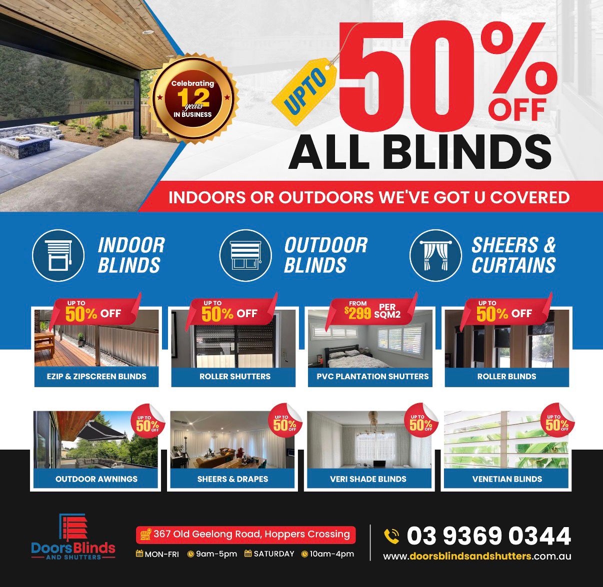 Doors Blinds and Shutters Aust Pty Ltd Facebook ad