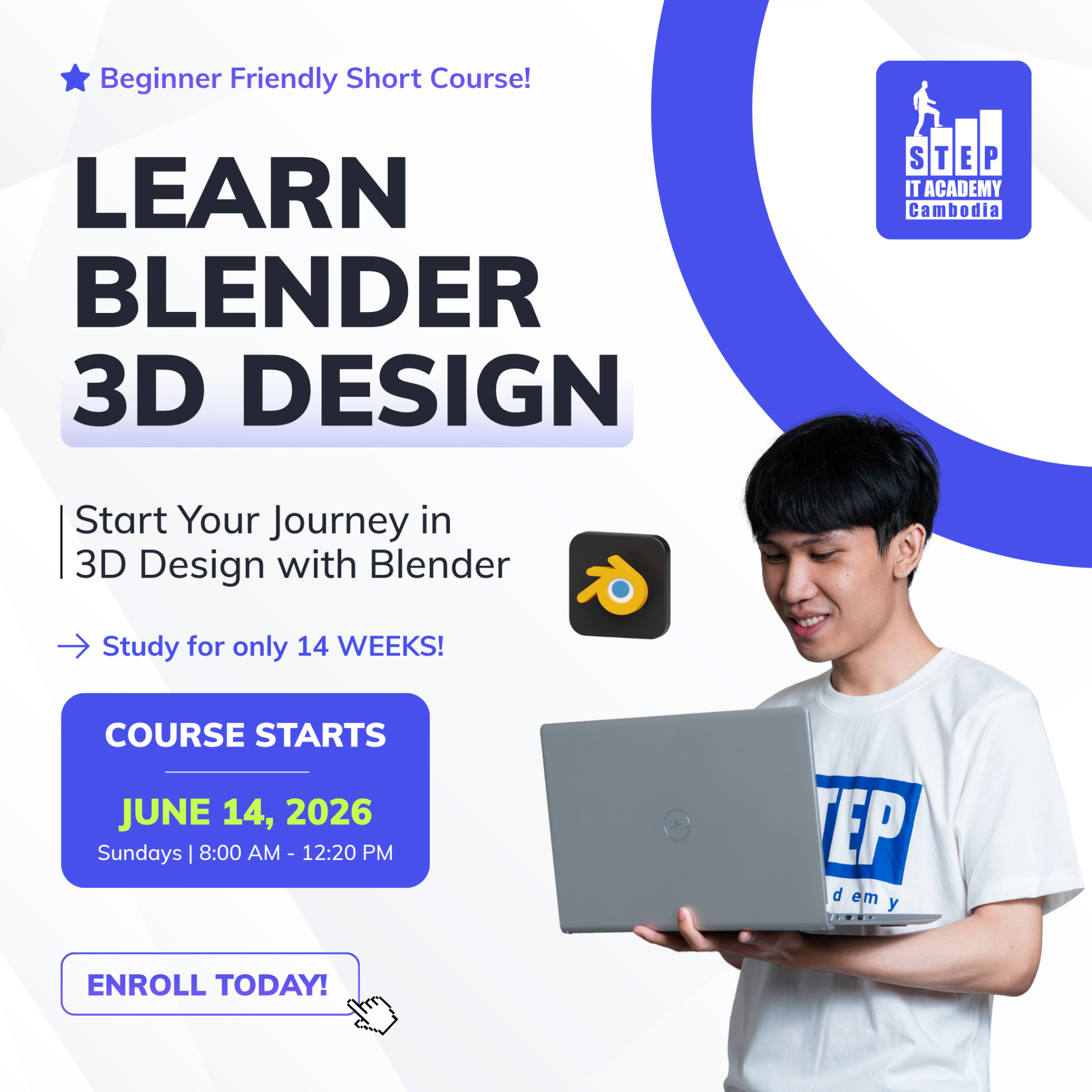 Computer Academy STEP Cambodia Facebook ad