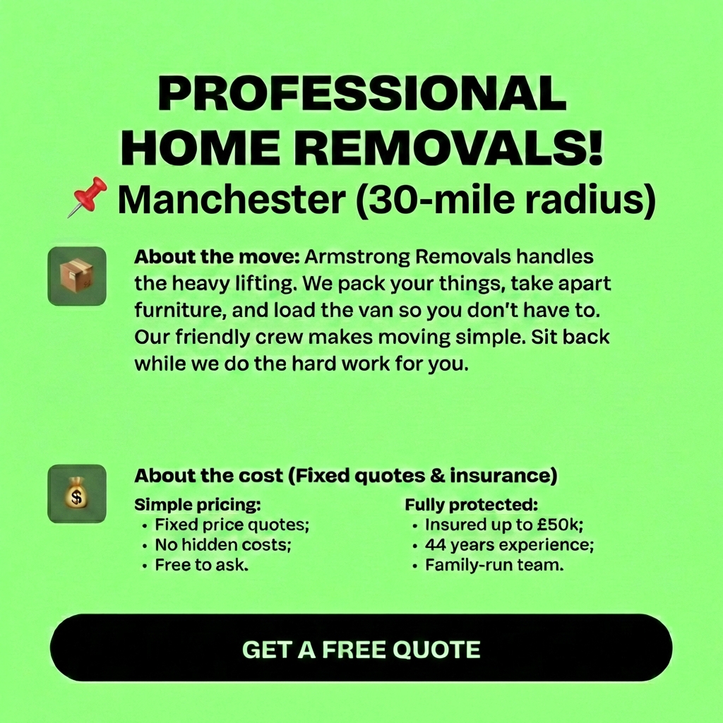 UK Removals Service - Man & Van Facebook ad: Chat in Messenger