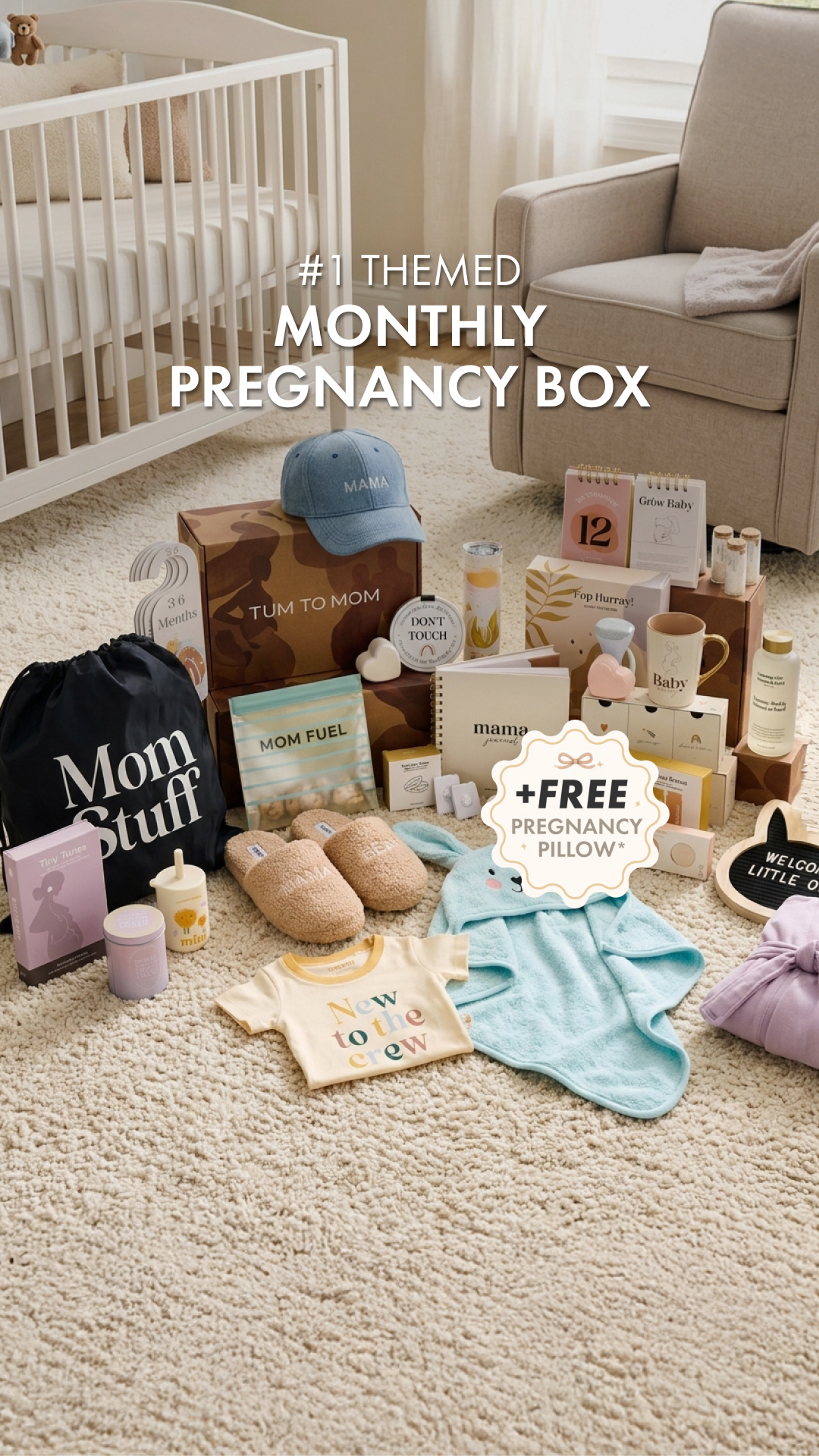 Tum To Mom Pregnancy Box Facebook ad: Tum To Mom Monthly Pregnancy Box