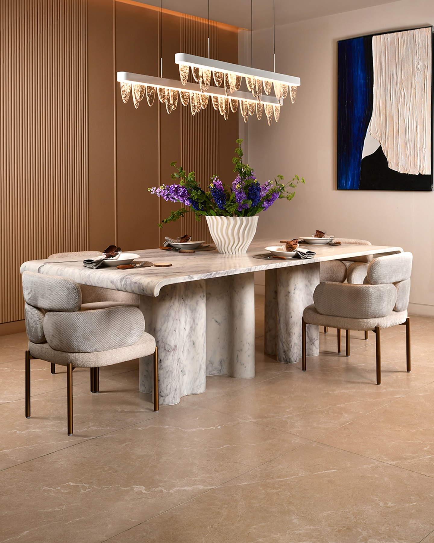 DimensionsIndesign Facebook ad: Where conversations gather, and design anchors the room.