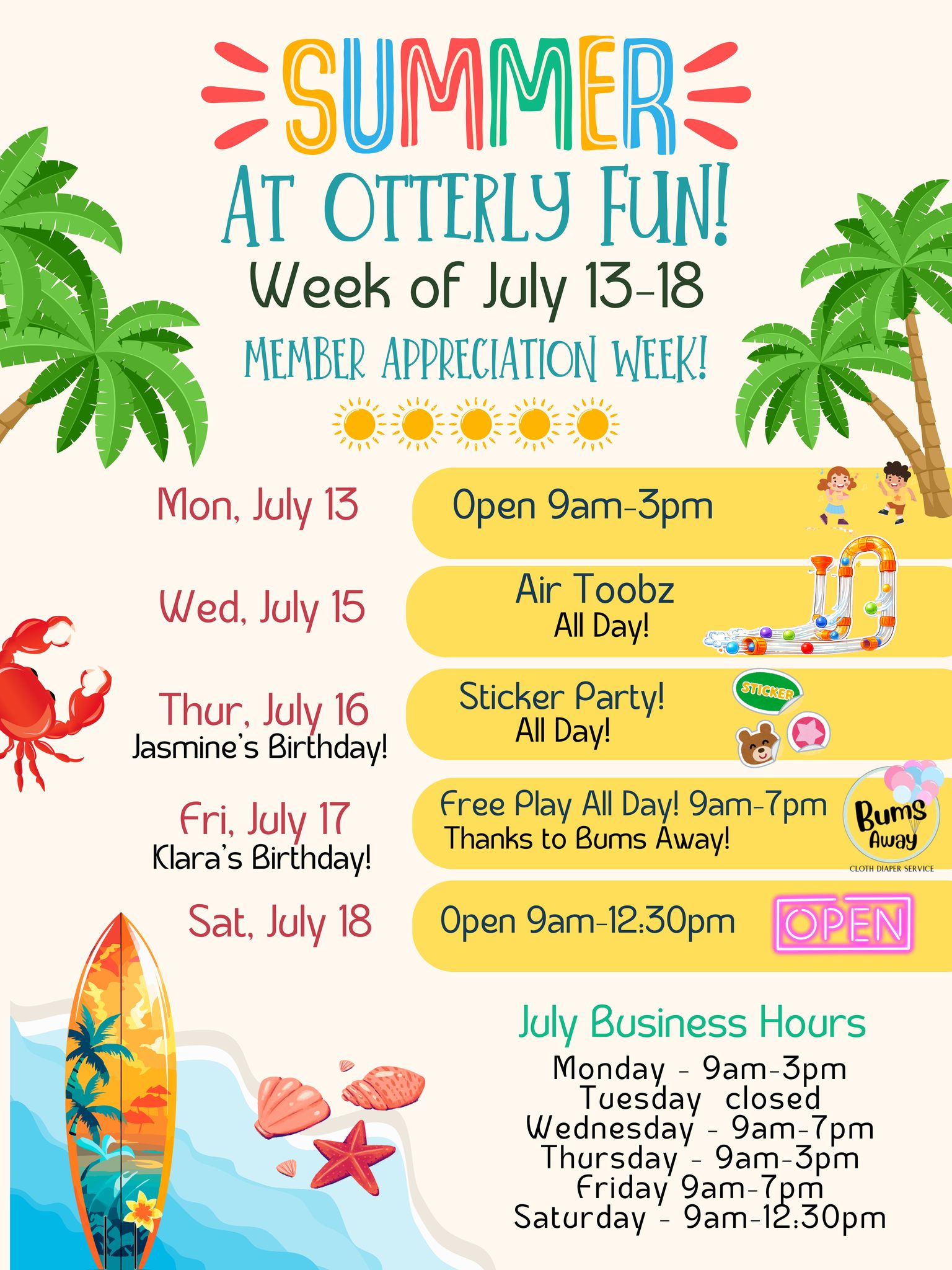 Otterly Fun - An Indoor Play Place Facebook ad: Here's what's happening this week at Otterly Fun!