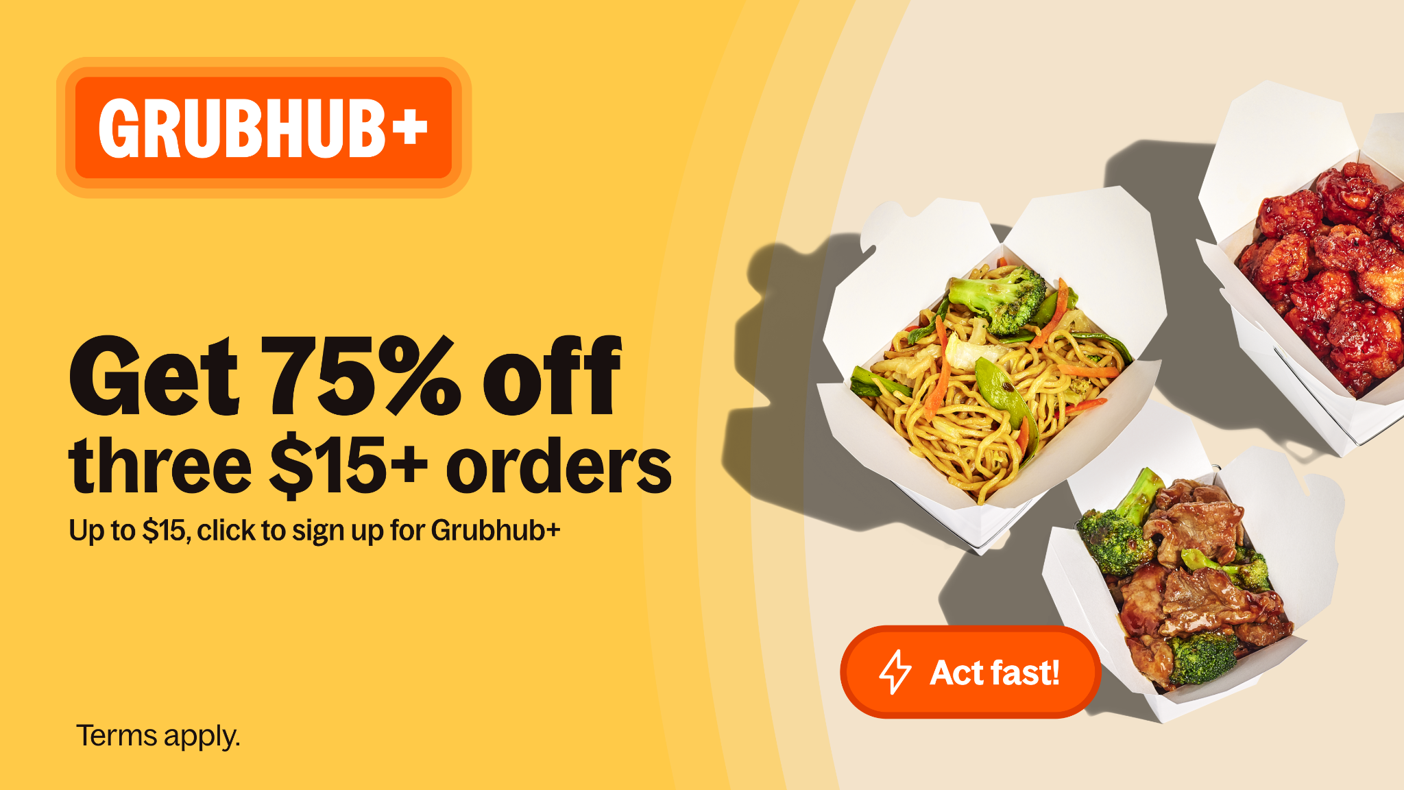 Grubhub Facebook ad