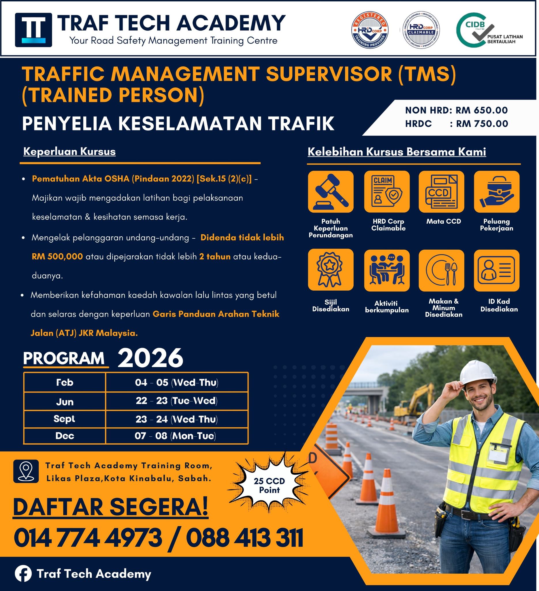 Traf Tech Academy Facebook ad: TAPAK SELAMAT BUKAN KEBETULAN, IA HASIL PENGURUSAN TRAFIK…