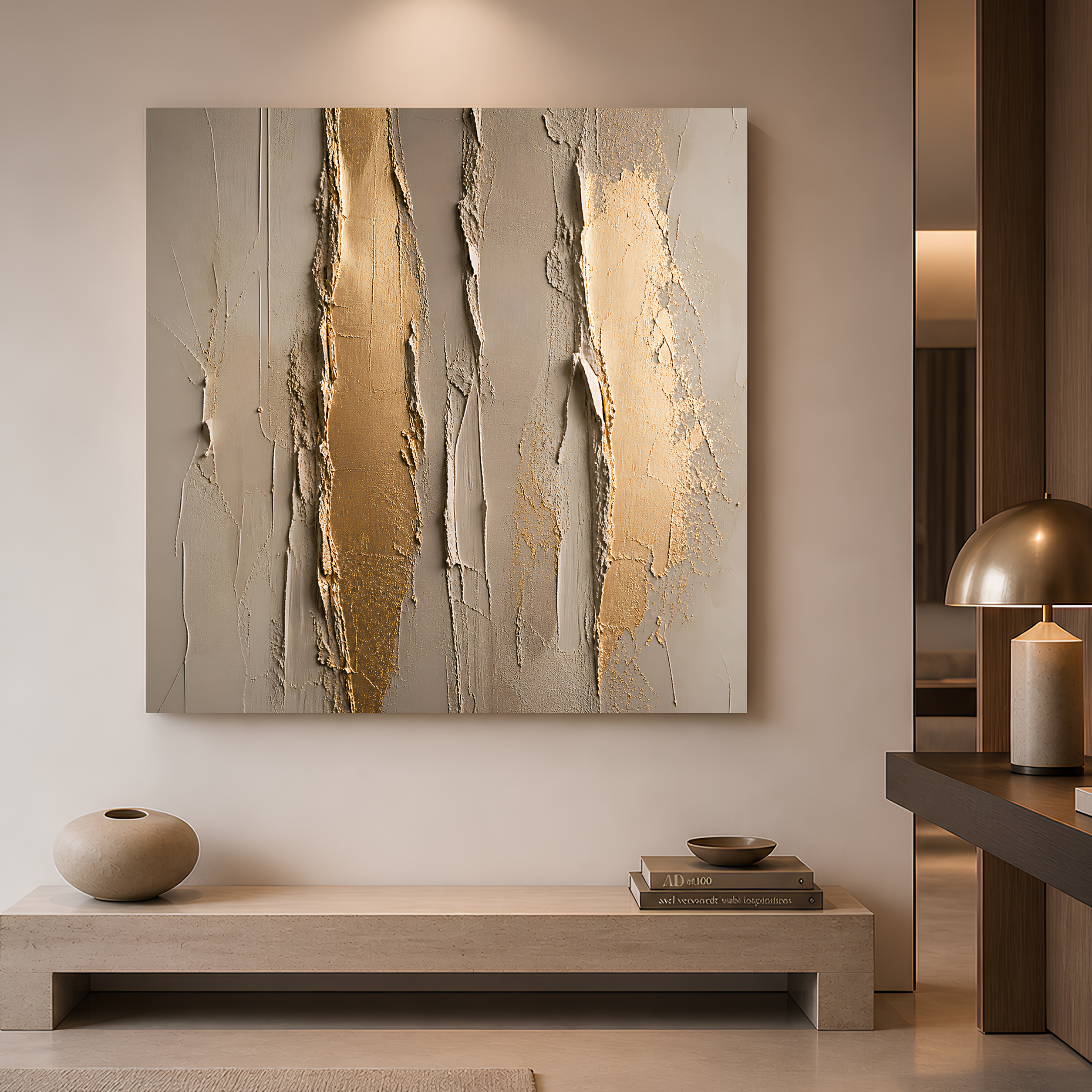 Tailored Canvases - Personalized Art Facebook ad: Golden Texture | Made in the USA | Ships Fast