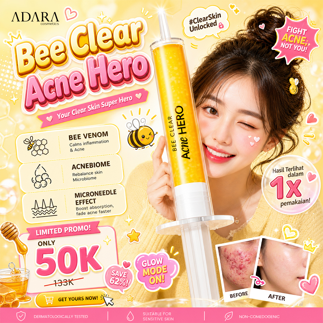 Adara Cosmetics Facebook ad: CUKUP IDR 50K, JERAWAT BYE BYE!