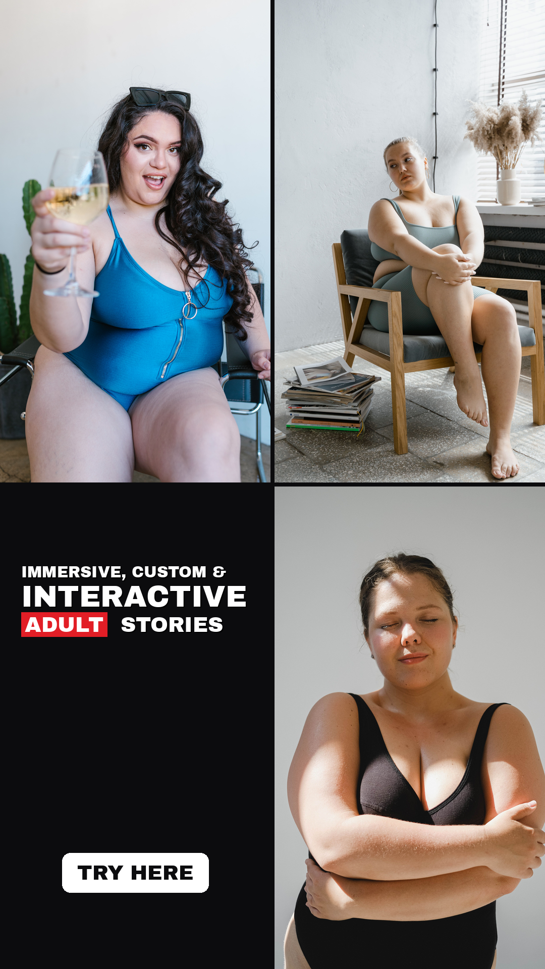 Stuff So Sweet Facebook ad: Interactive Adult Stories
