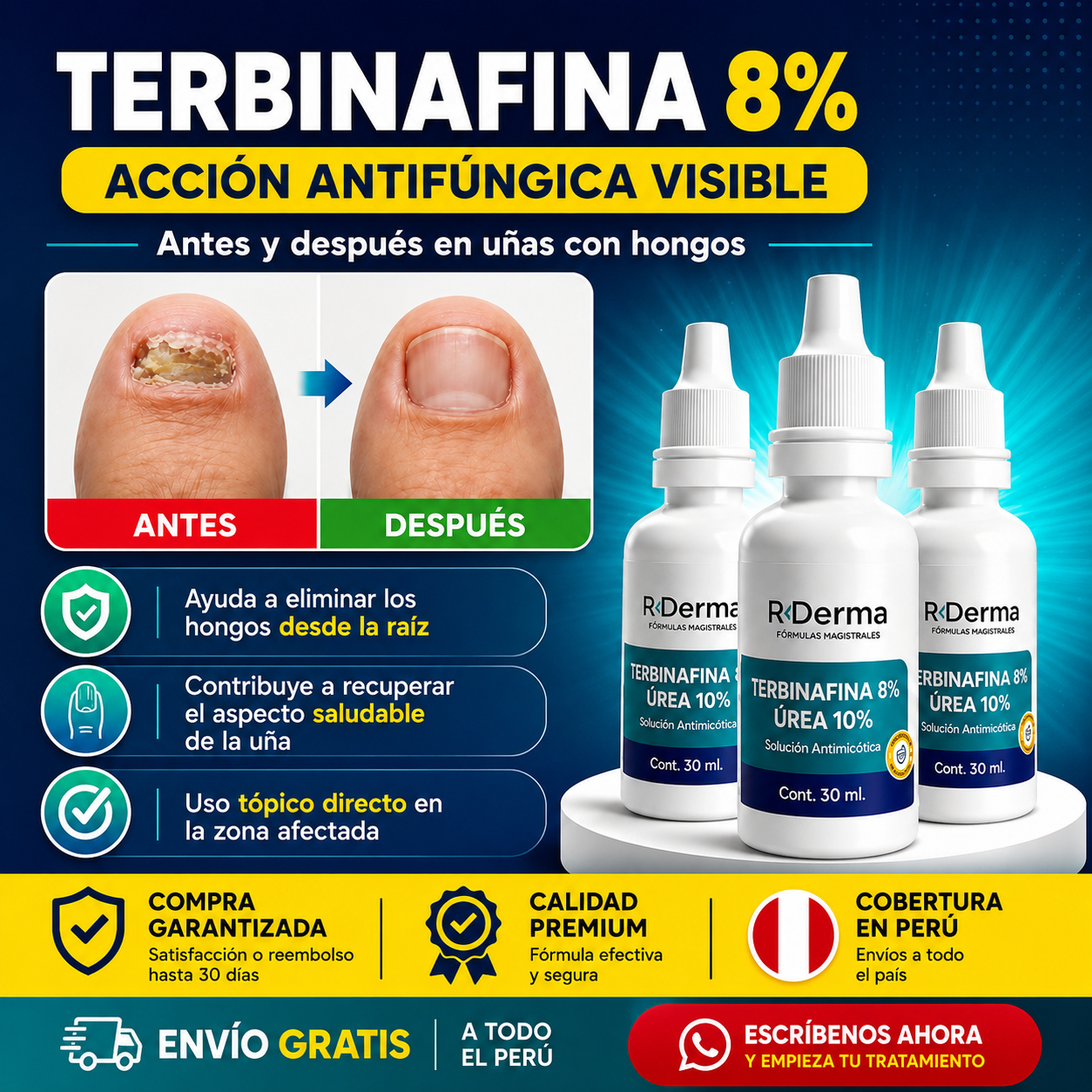 MagisLab Facebook ad: Elimina los hongos desde la raíz