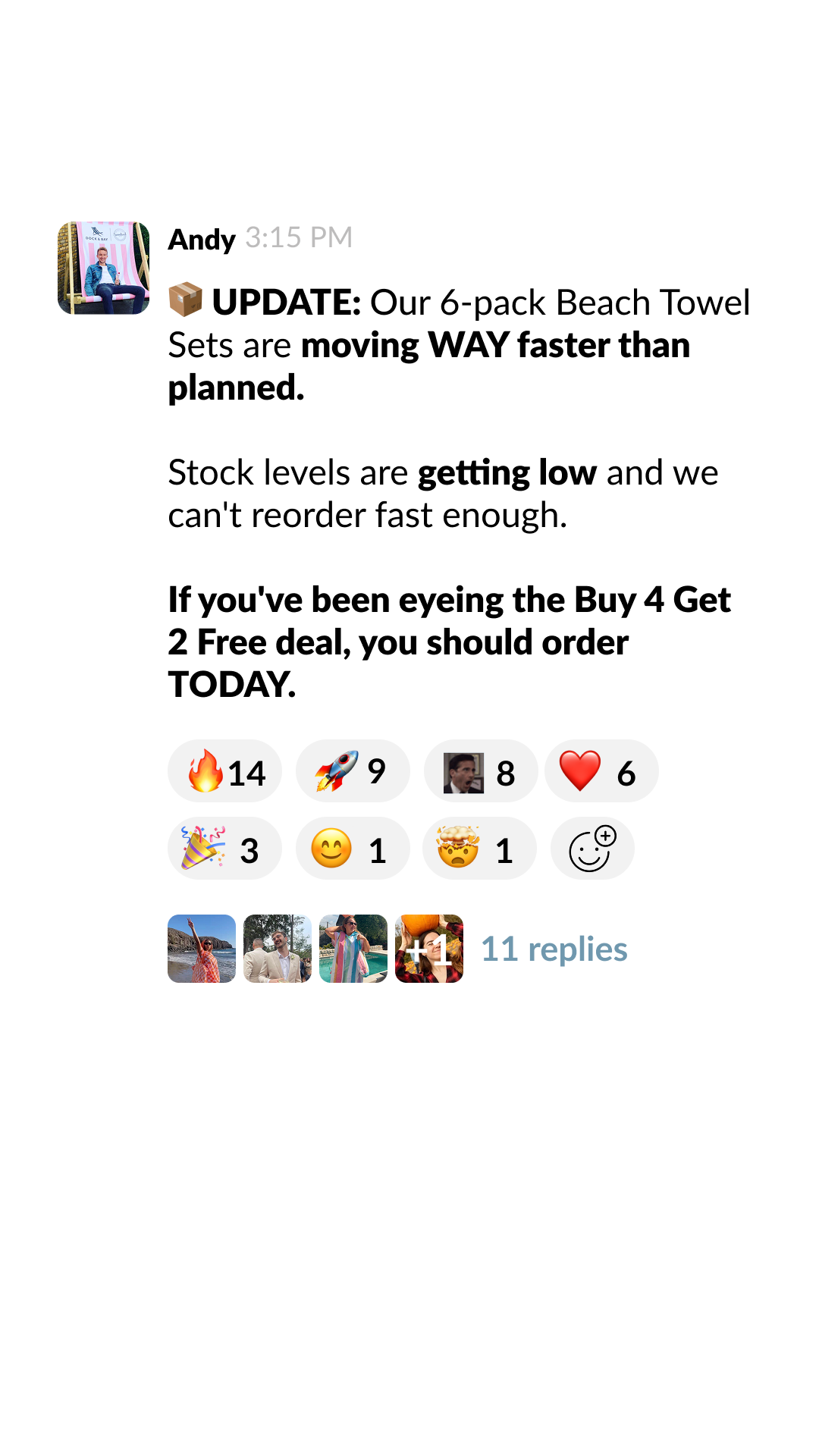 Dock & Bay Facebook ad