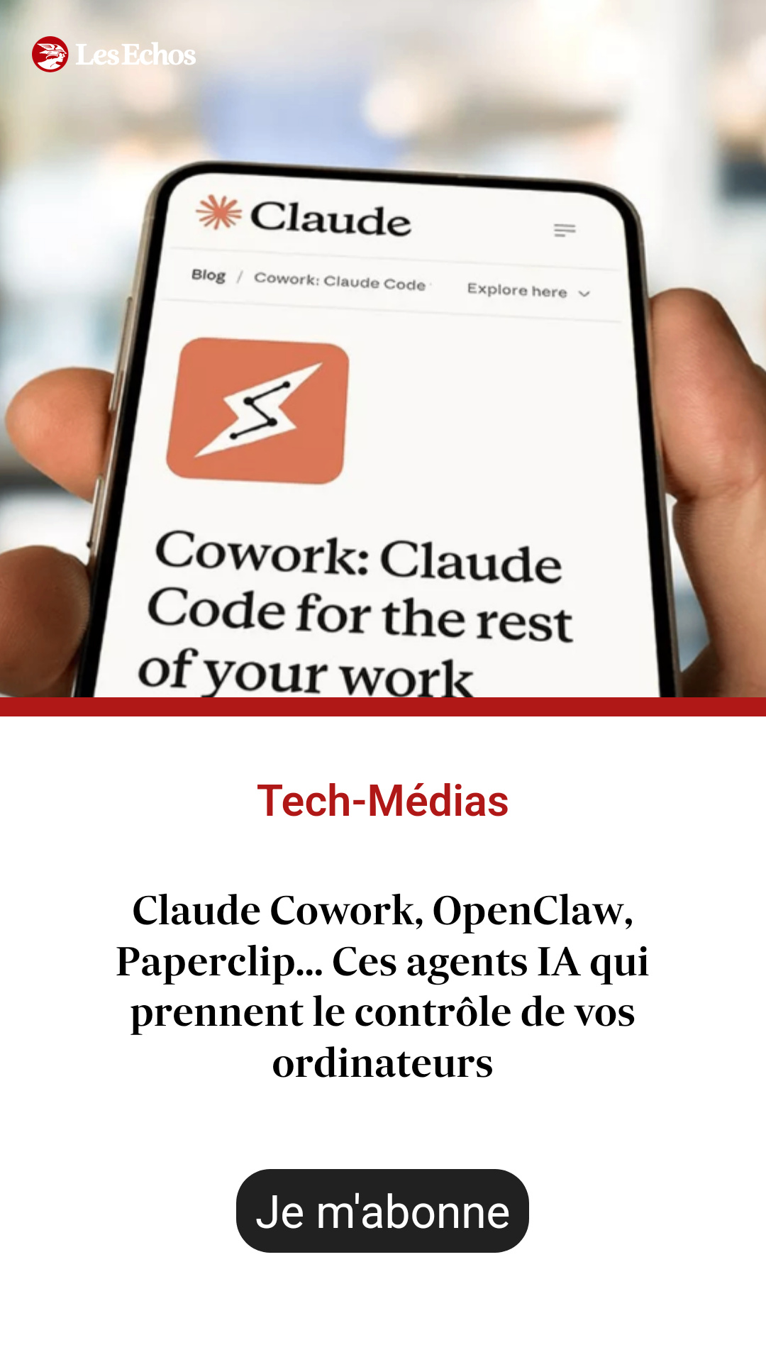 Les Echos Facebook ad
