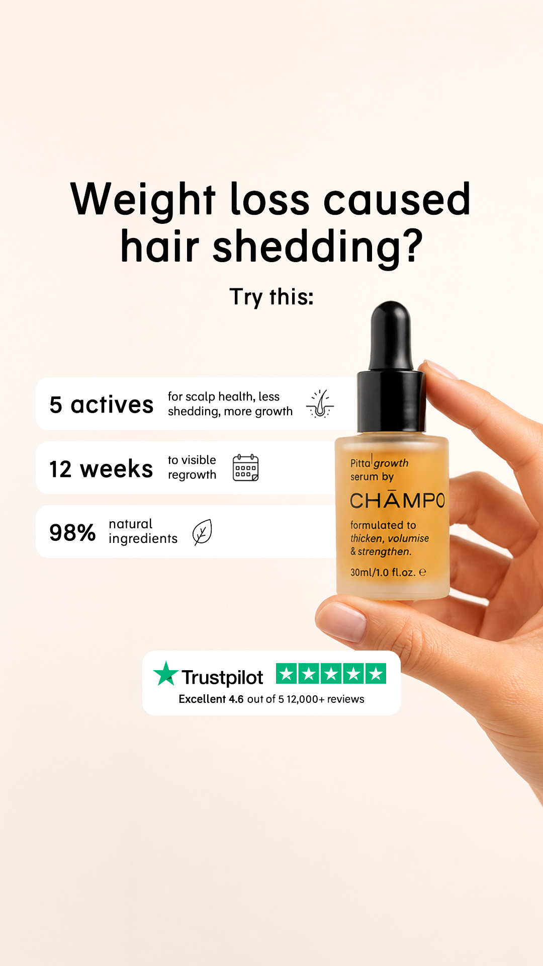 Chāmpo Haircare Facebook ad